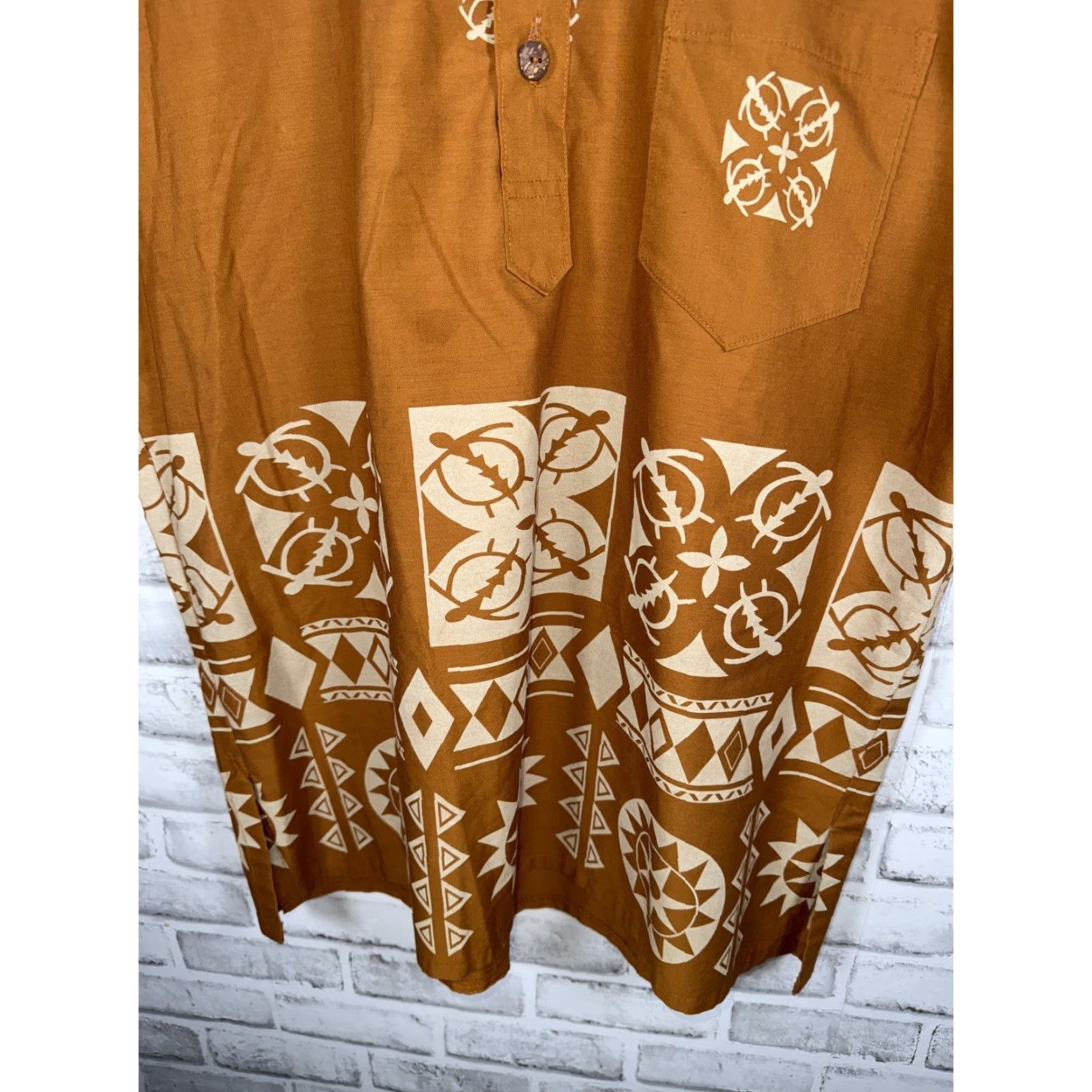 Rusty HAWAIIAN Half Button Rust Orange Hawiian Print Shirt Mens L Shirt Orange Hawaiian Mens L Short Sleeve Button-Up Size US L / EU 52-54 / 3 - 4 Thumbnail