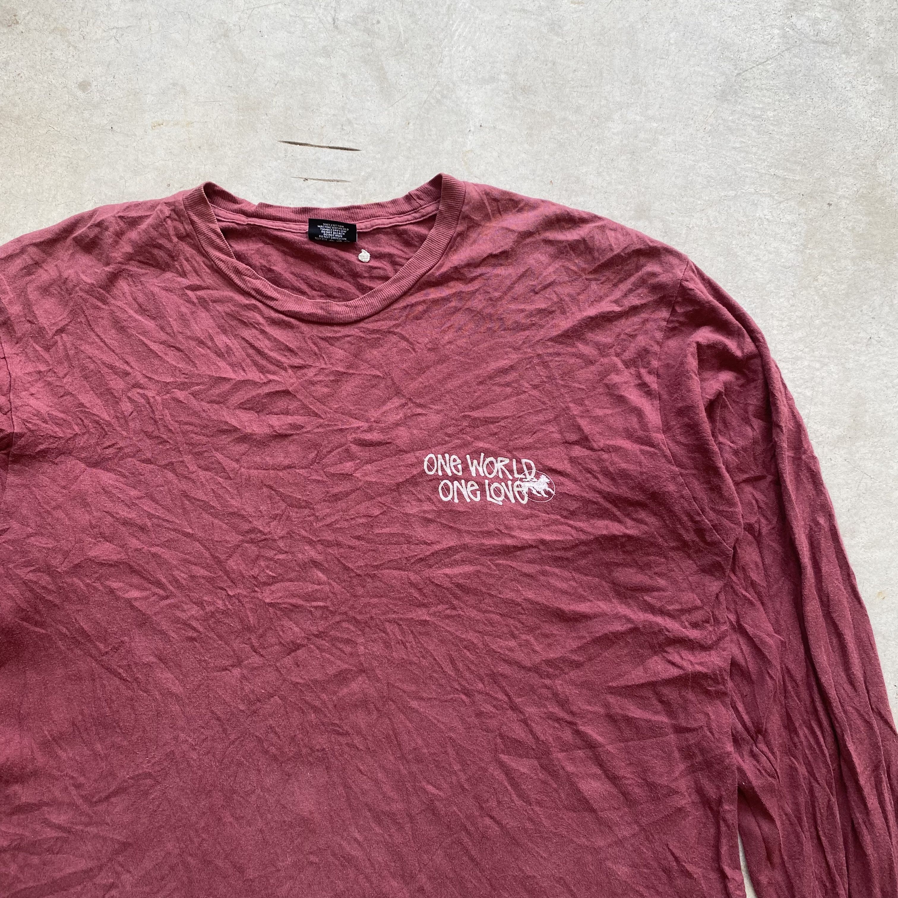 Tribal Streetwear Vintage Stussy One World One Love Long Sleeve T-Shirt Y2K Size US L / EU 52-54 / 3 - 6 Thumbnail