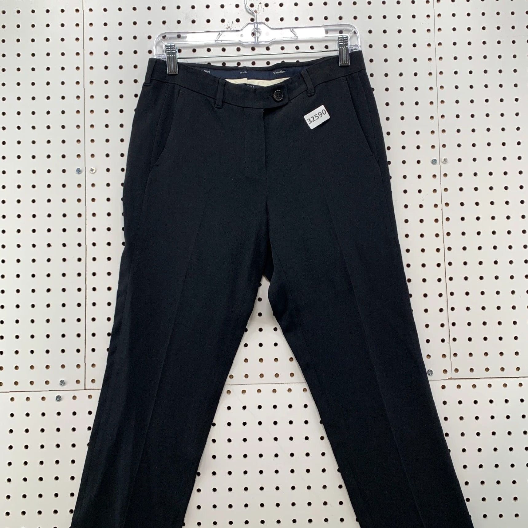 Max Mara Max Mara Dress Pants Black Womens Size 8 30x29.5 Tapered Business Pants Womens Size 30" / US 8 / IT 44 - 2 Thumbnail
