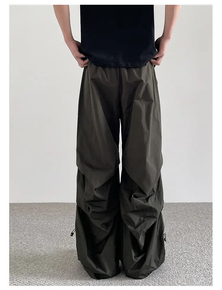 Japanese Brand × Jean Black Baggy Stacked Pants, Pleated Chunky Pants Size US 32 / EU 48 - 3 Thumbnail