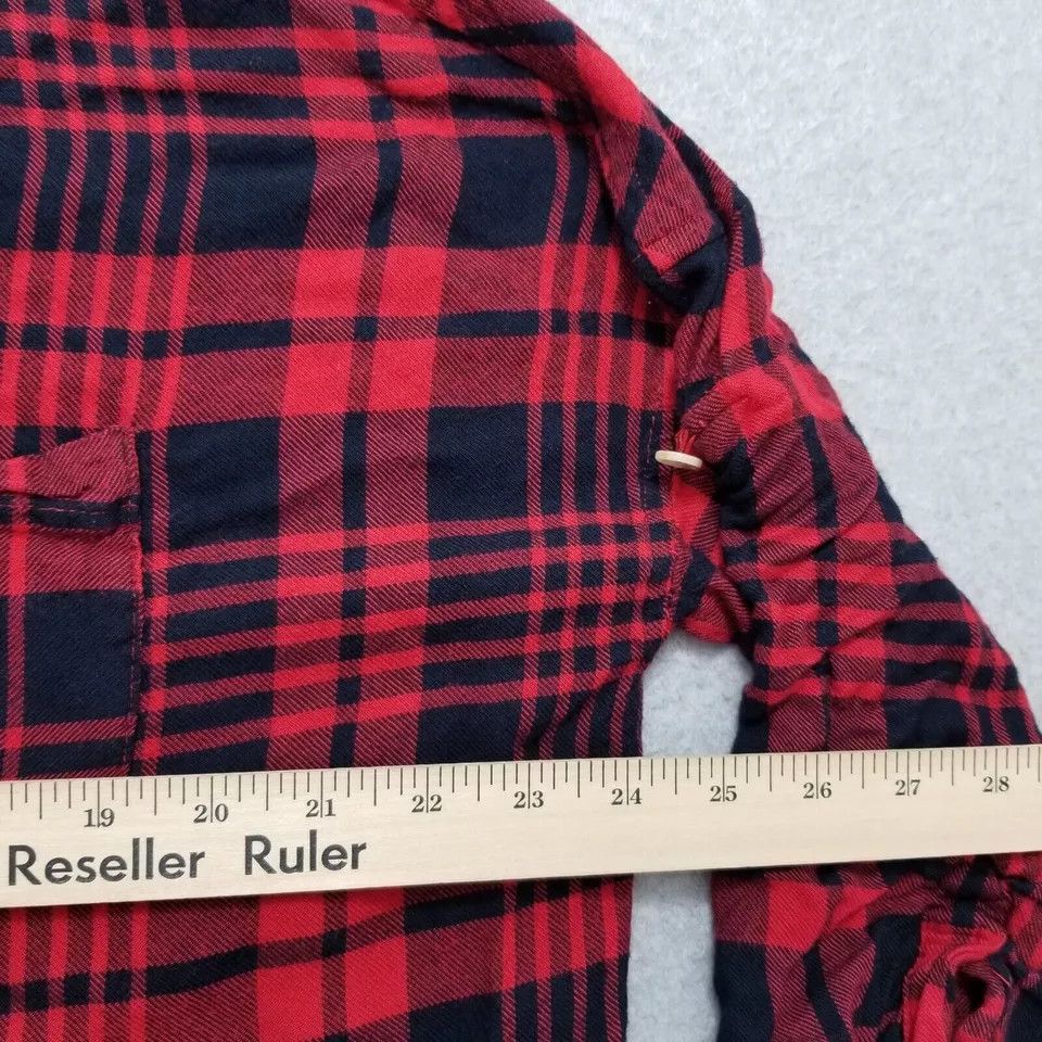 Other Entro Shirt Womens Small Red Plaid Button Up Oversized Size S / US 4 / IT 40 - 10 Thumbnail