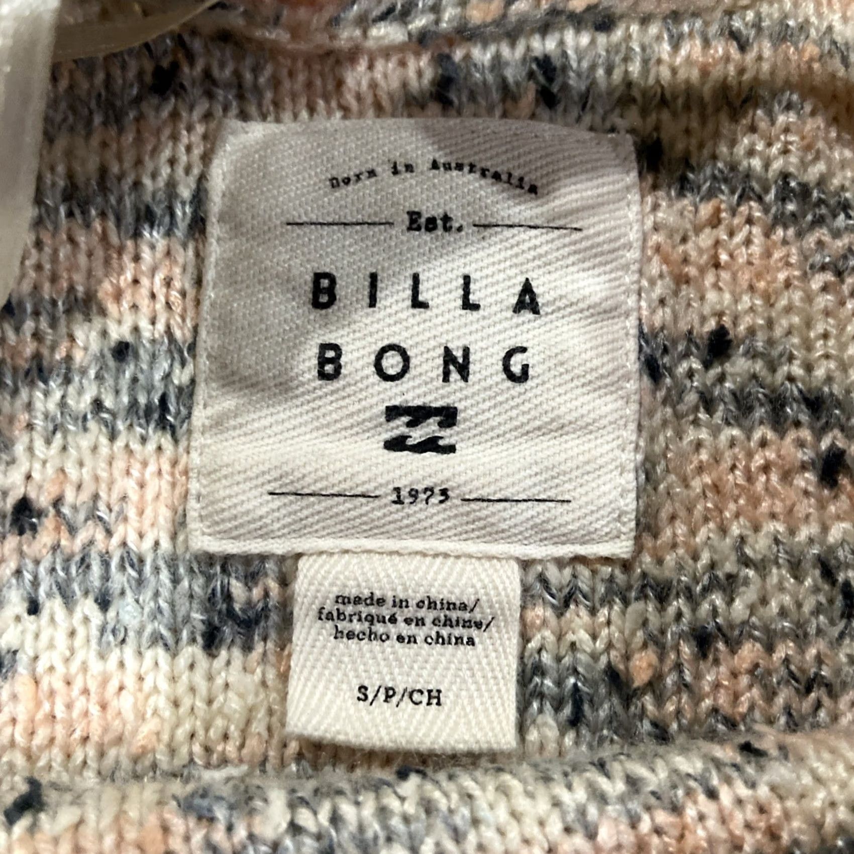 Billabong Billabong Sweater Womens Small Knit Long Sleeve Striped Ivory Blue Pink Pullover Size S / US 4 / IT 40 - 6 Thumbnail