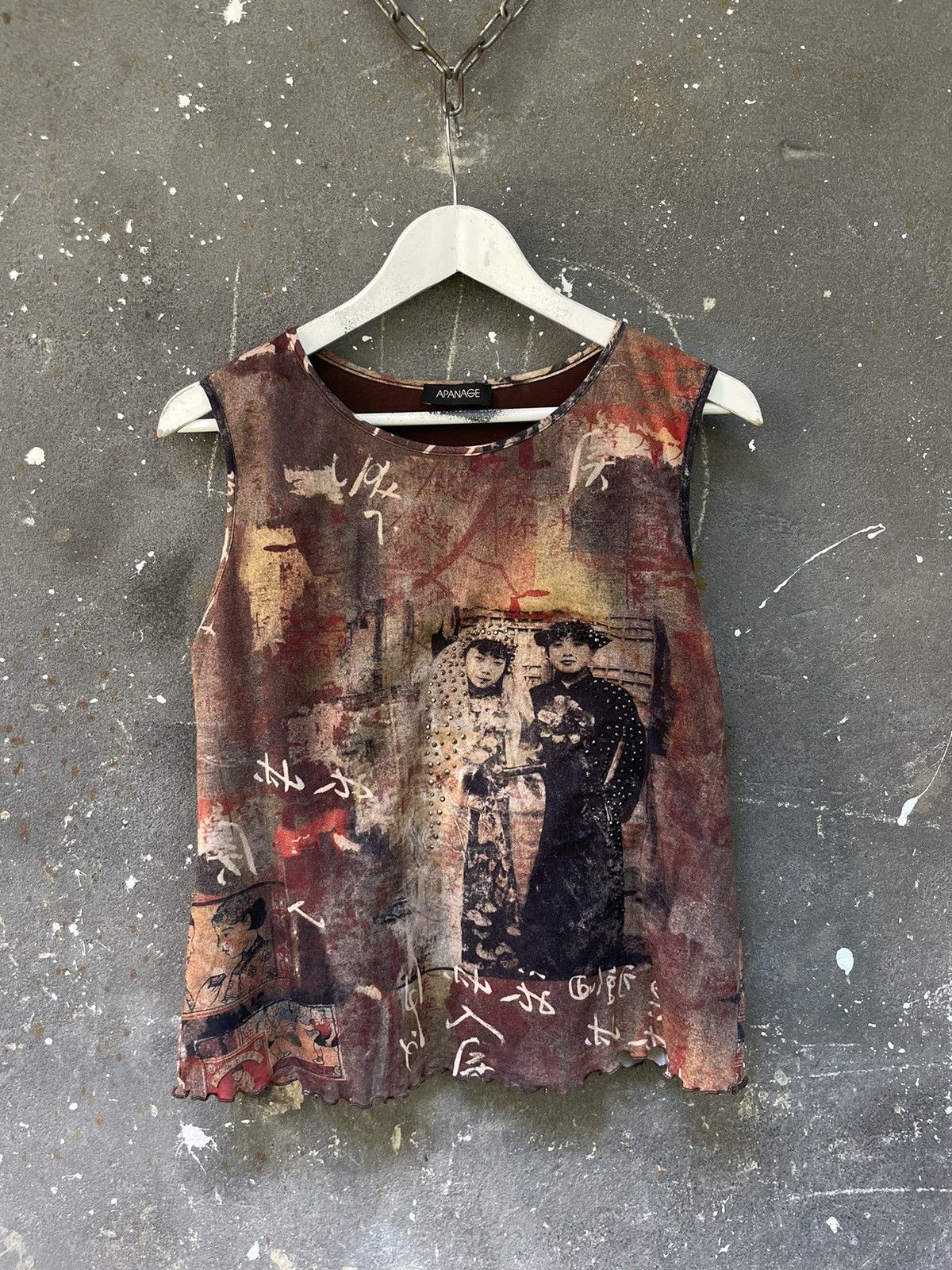 Japanese Brand Vintage Apanage Y2K 00’s Japanese Short Sleeve Tee RARE Size XL / US 12-14 / IT 48-50 - 1 Thumbnail