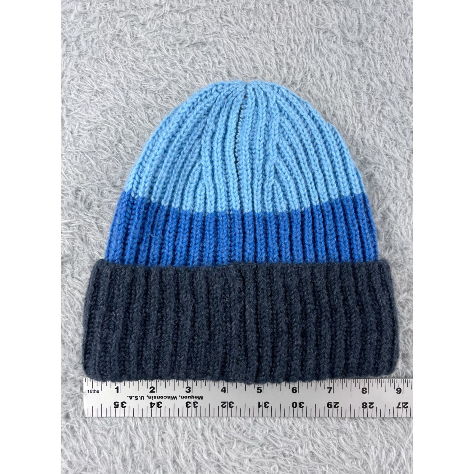 Vintage Target Beanie Adult One Size Blue Stripe Knit Acrylic Polyester Blend Knit Beanie Target Unisex Adults Mens Womens Size ONE SIZE - 3 Thumbnail