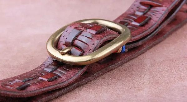 Japanese Brand Kitazawa x Chi Rare Leather Braided Belt Size ONE SIZE - 8 Thumbnail
