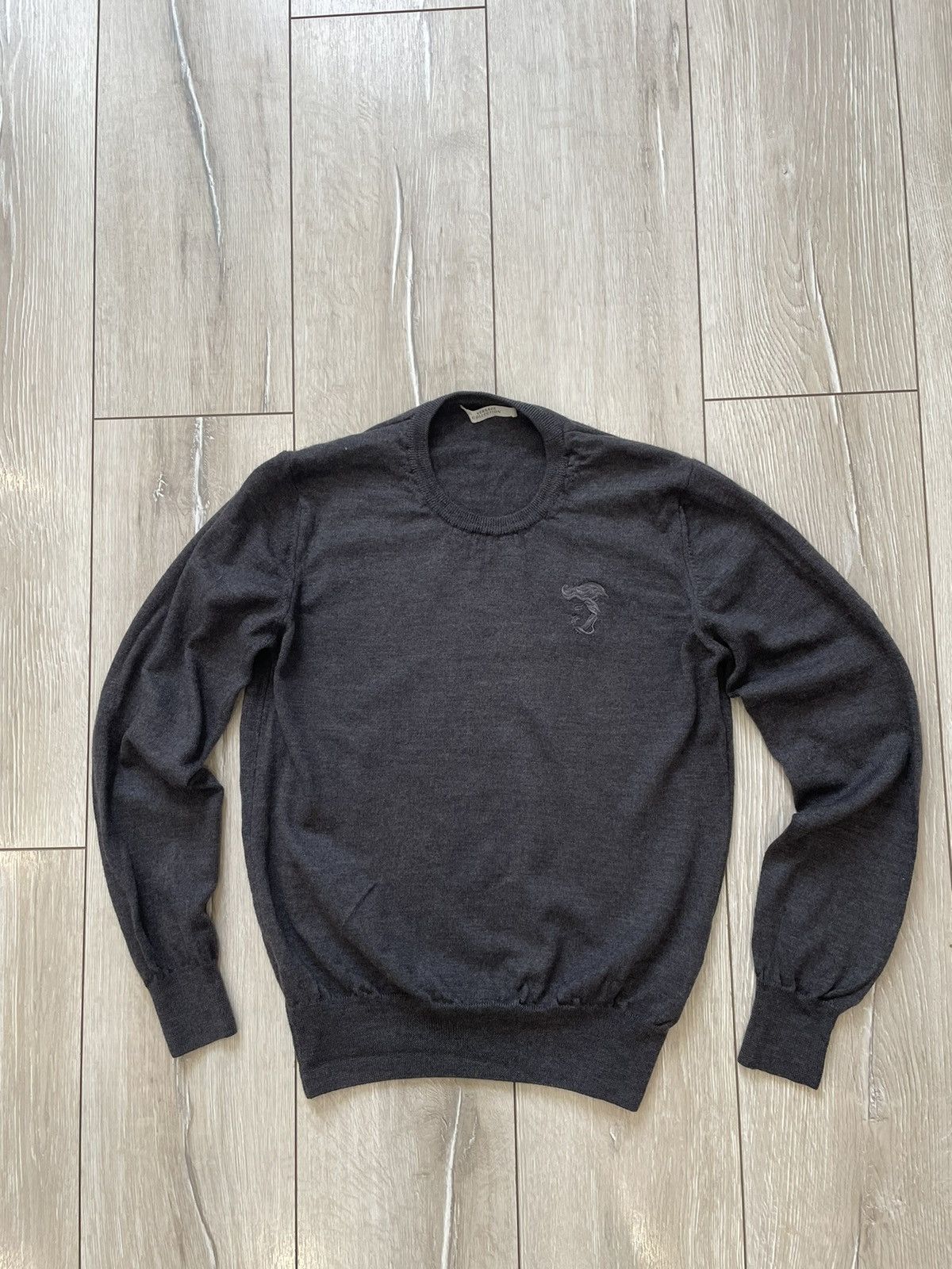 Versace Mens VERSACE COLLECTION Sweater Pullover Wool Gray Size US M / EU 48-50 / 2 - 1 Thumbnail