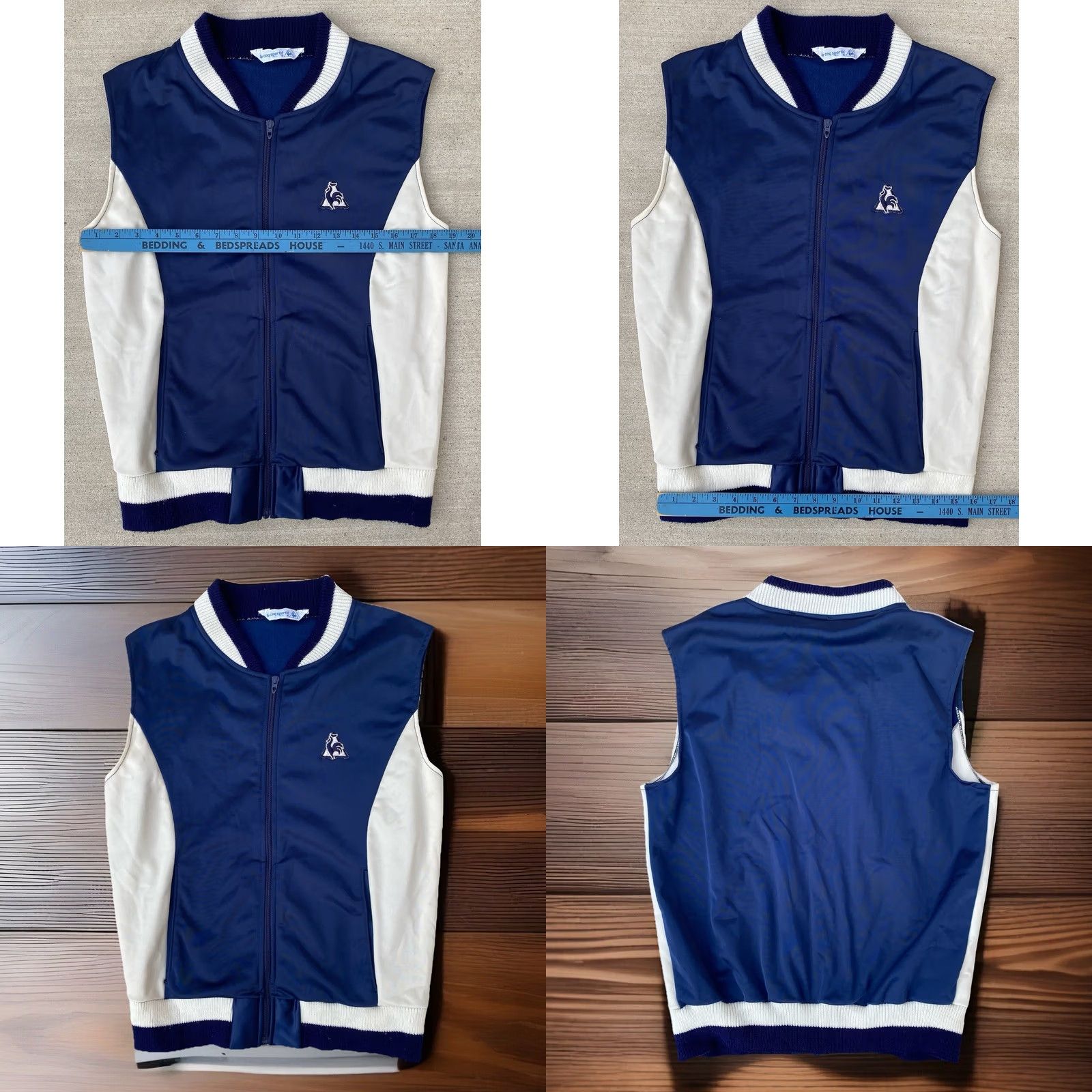 Le Coq Sportif VINTAGE Le Coq Sportif Track Vest M Blue White Rooster Logo Zip Vest Mens Vintage) Size US M / EU 48-50 / 2 - 11 Thumbnail