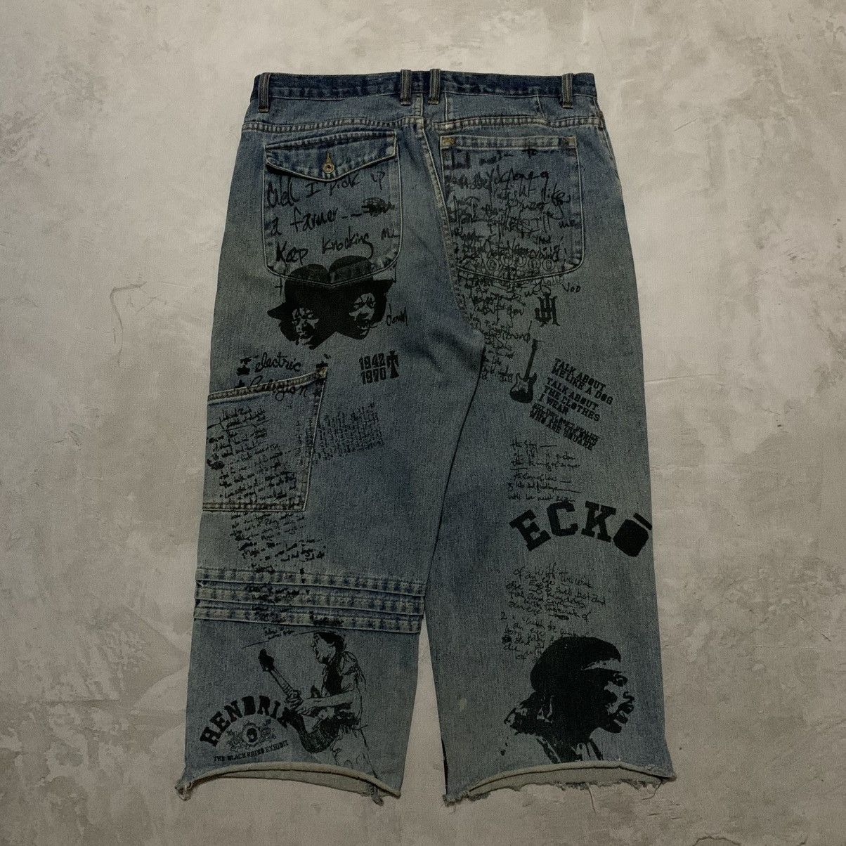 Ecko Unltd. Vintage Ecko Untld. x Jimi Hendrix Baggy Pants Size US 38 / EU 54 - 2 Thumbnail