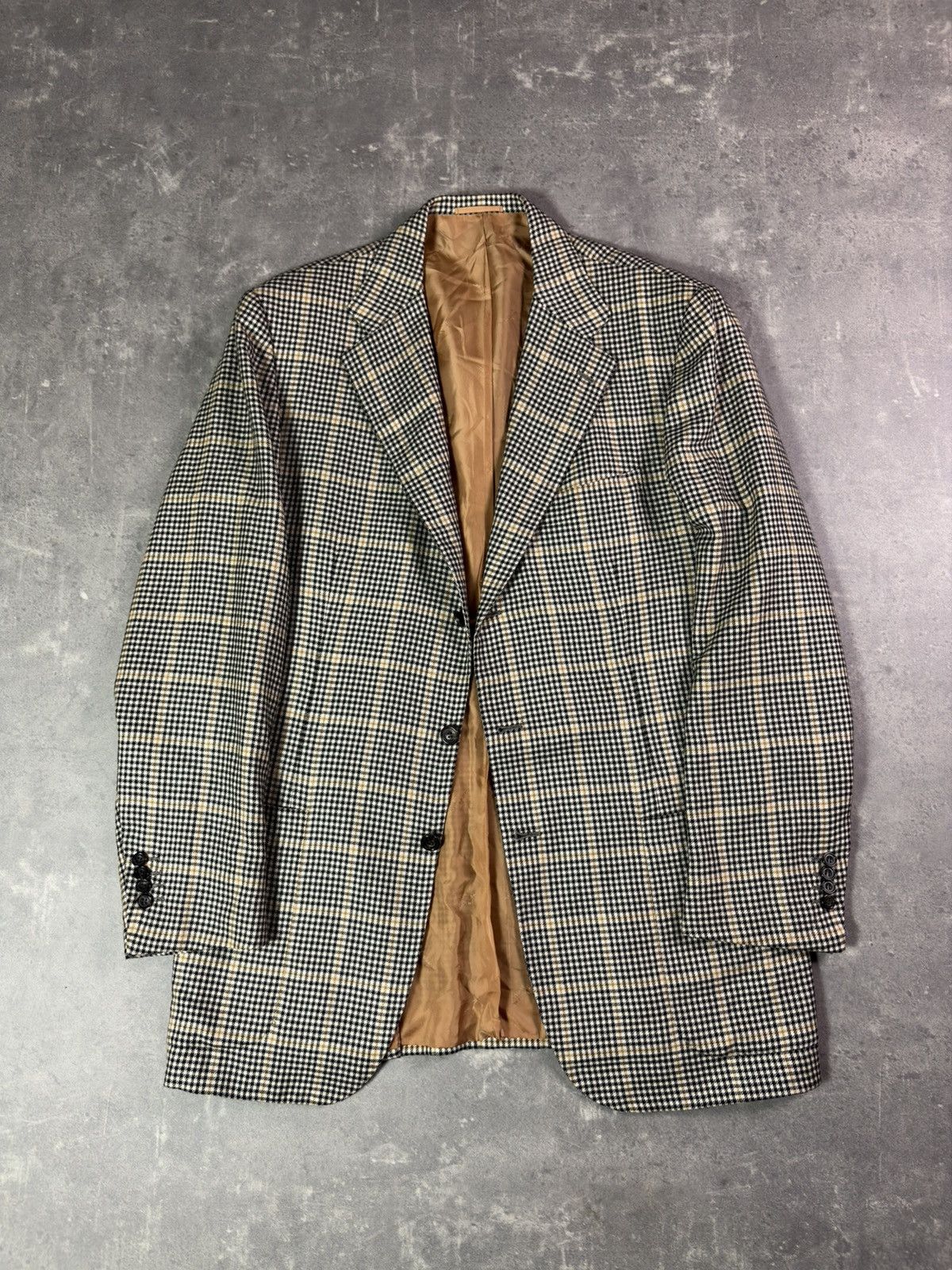 Kiton Kiton Napoli 100% Cashmere Plaid Check Grey Blazer Jacket 52 Size 42R - 3 Thumbnail