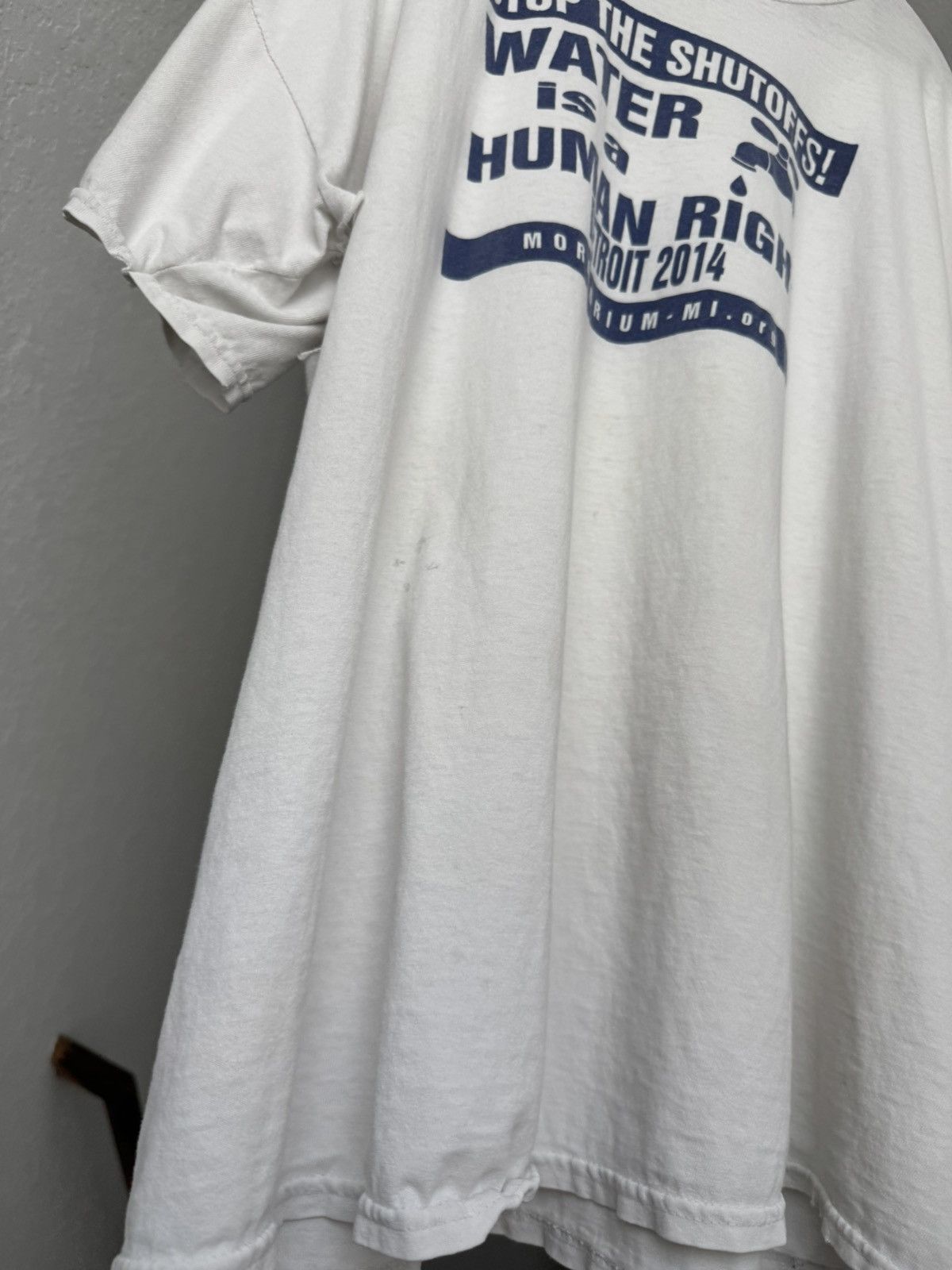 Vintage detroit thrashed human rights stop ERD distressed oversized Size US XXL / EU 58 / 5 - 8 Thumbnail