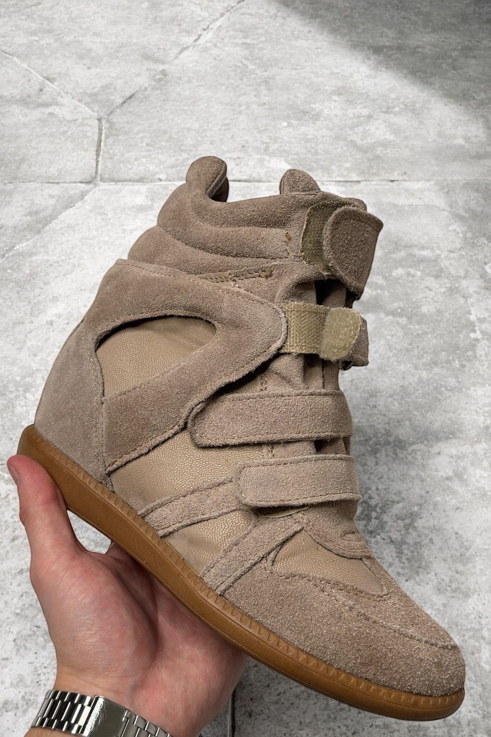 Vintage archive Suede wedges bekett vibe avant garde archive