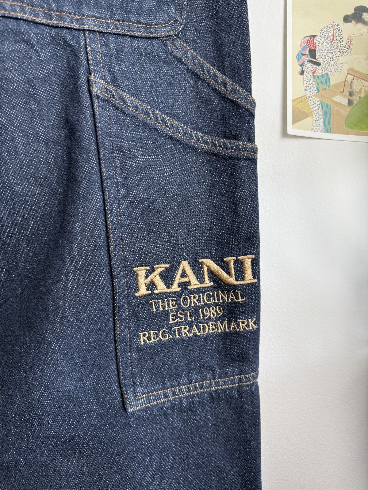 Karl Kani × Vintage Vintage y2k Karl kani baggy denim carpenter pants M skate 90s Size US 34 / EU 50 - 5 Thumbnail