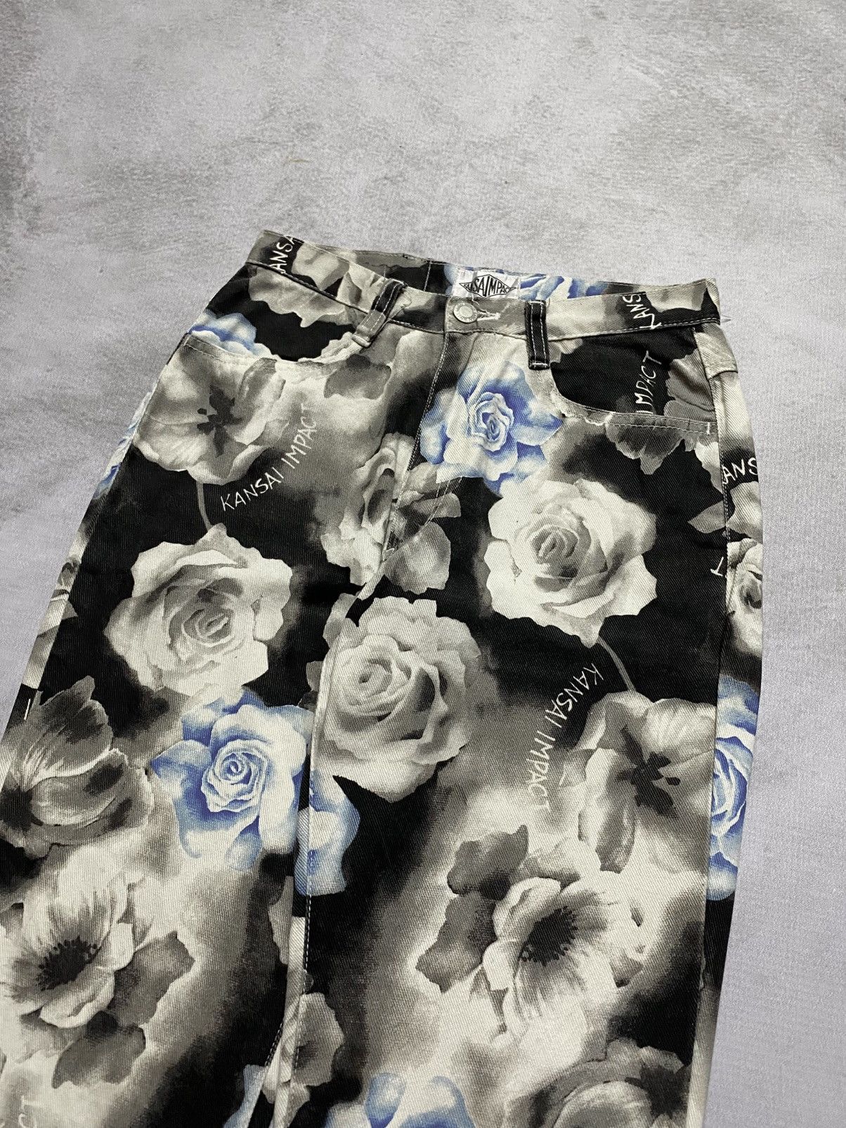 Kansai Yamamoto Kansai Impact Floral Pants Size 26" / US 2 / IT 38 - 6 Thumbnail
