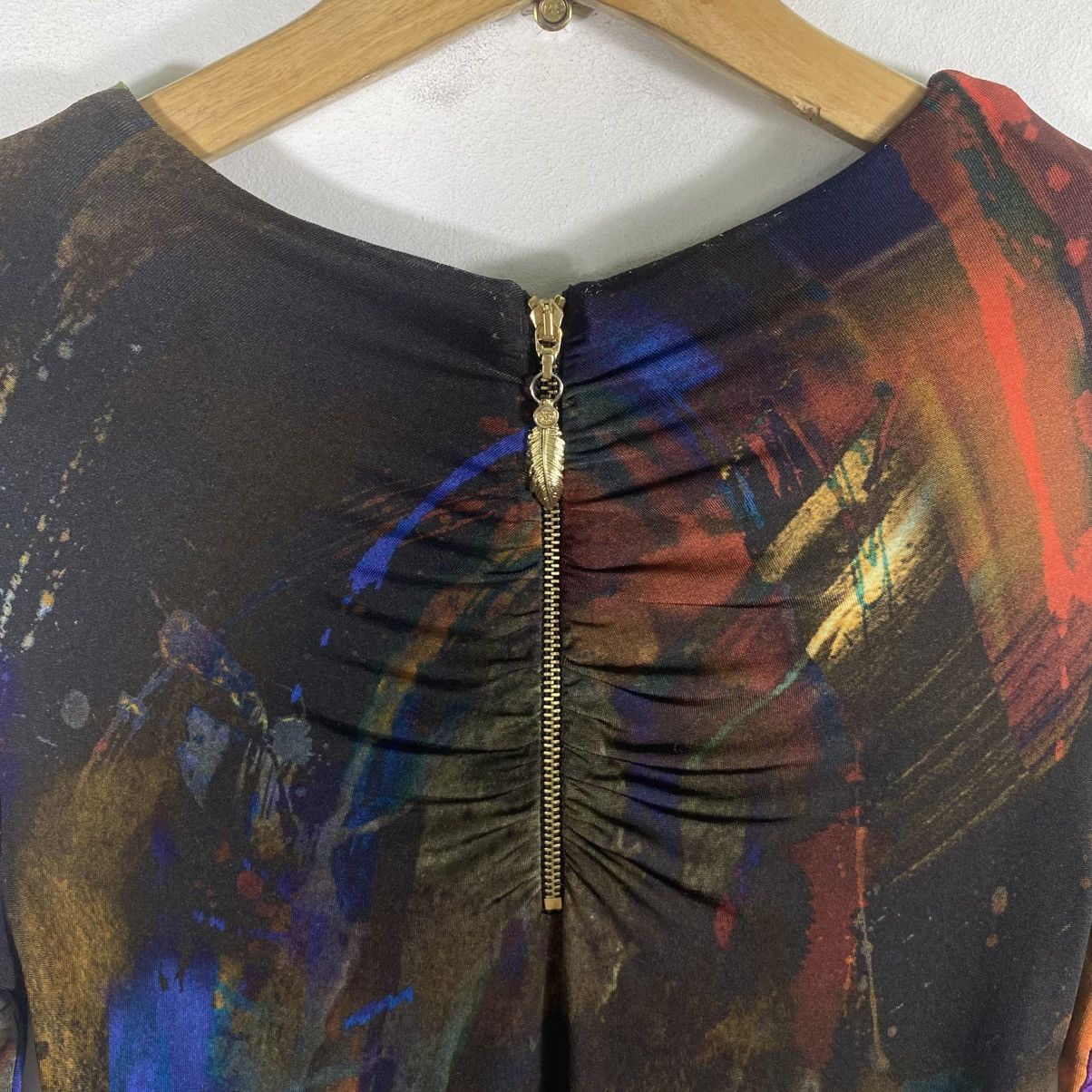 Designer × Ted Baker Ted Baker Draped Multicolor Stretch Dress Size XS / US 0-2 / IT 36-38 - 15 Thumbnail