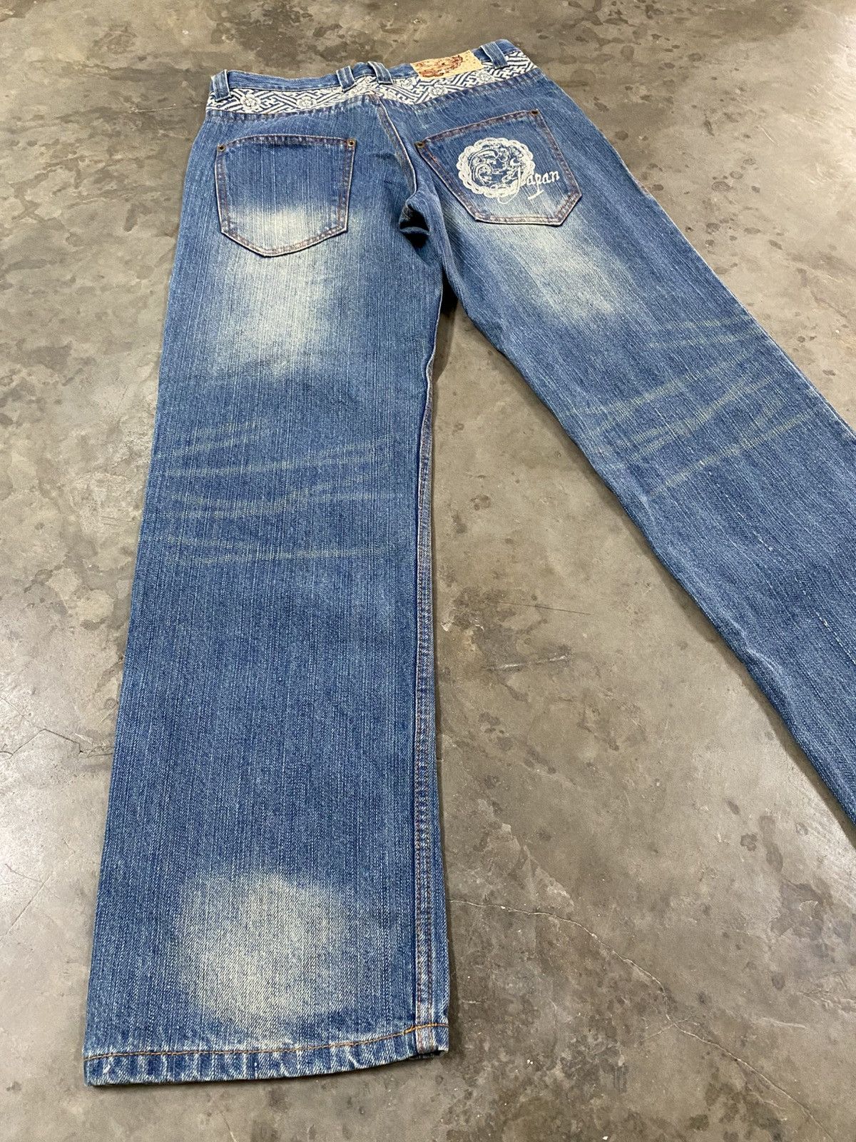 Dragonfly × Hysteric Glamour × Japanese Brand Baggy Jeans Japanese Karakuri Embroidered Eagle @239act Size US 30 / EU 46 - 12 Thumbnail
