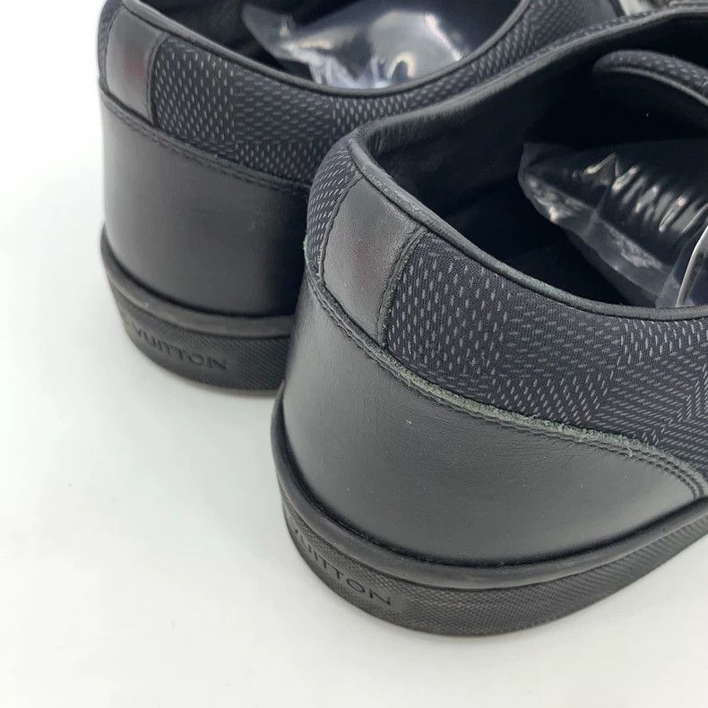 Louis Vuitton Louis Vuitton Black checkerboard lace-up board shoes Size US 7.5 / EU 40-41 - 8 Thumbnail