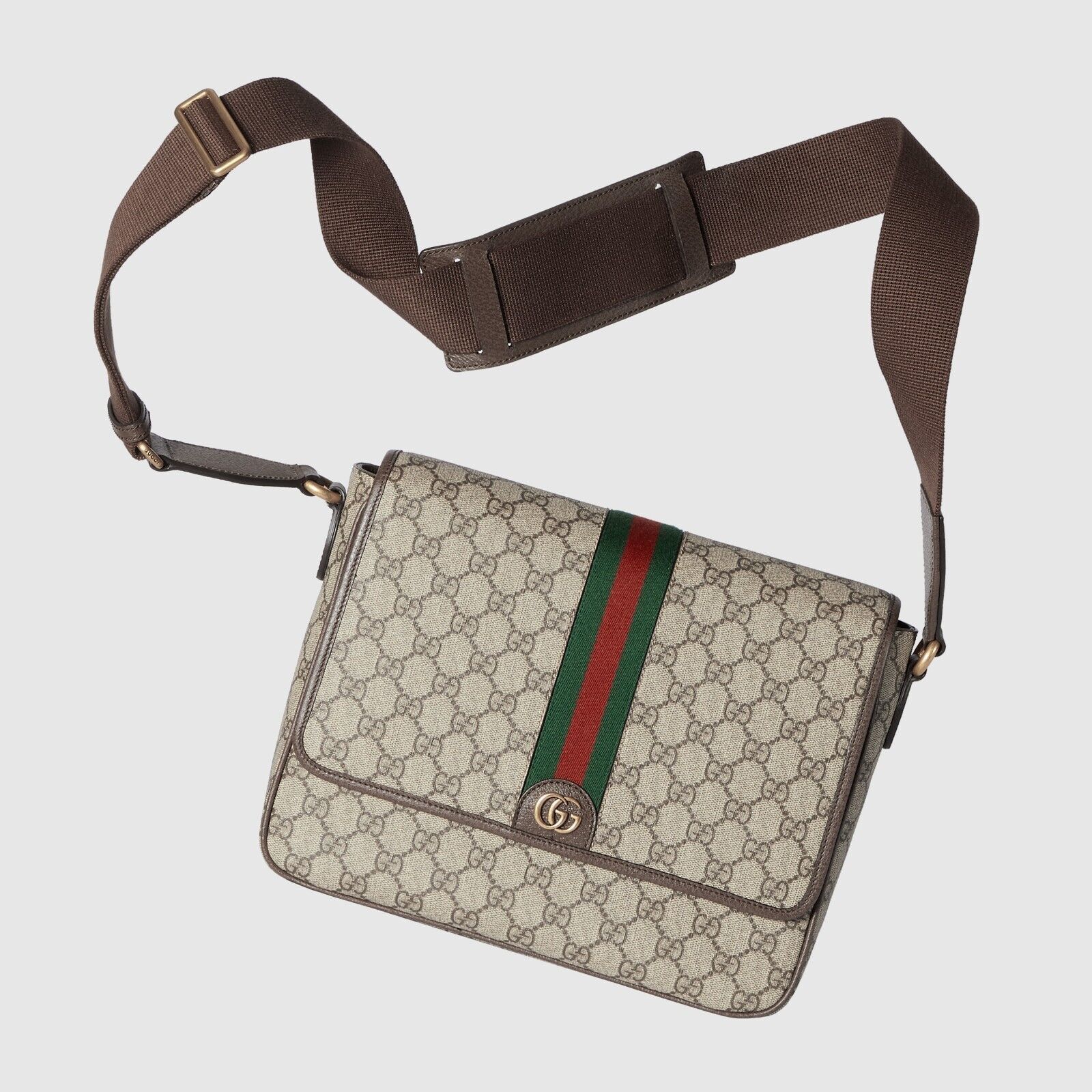 Gucci GUCCI Ophidia Medium Beige/Ebony GG Canvas Messenger Size ONE SIZE - 3 Thumbnail