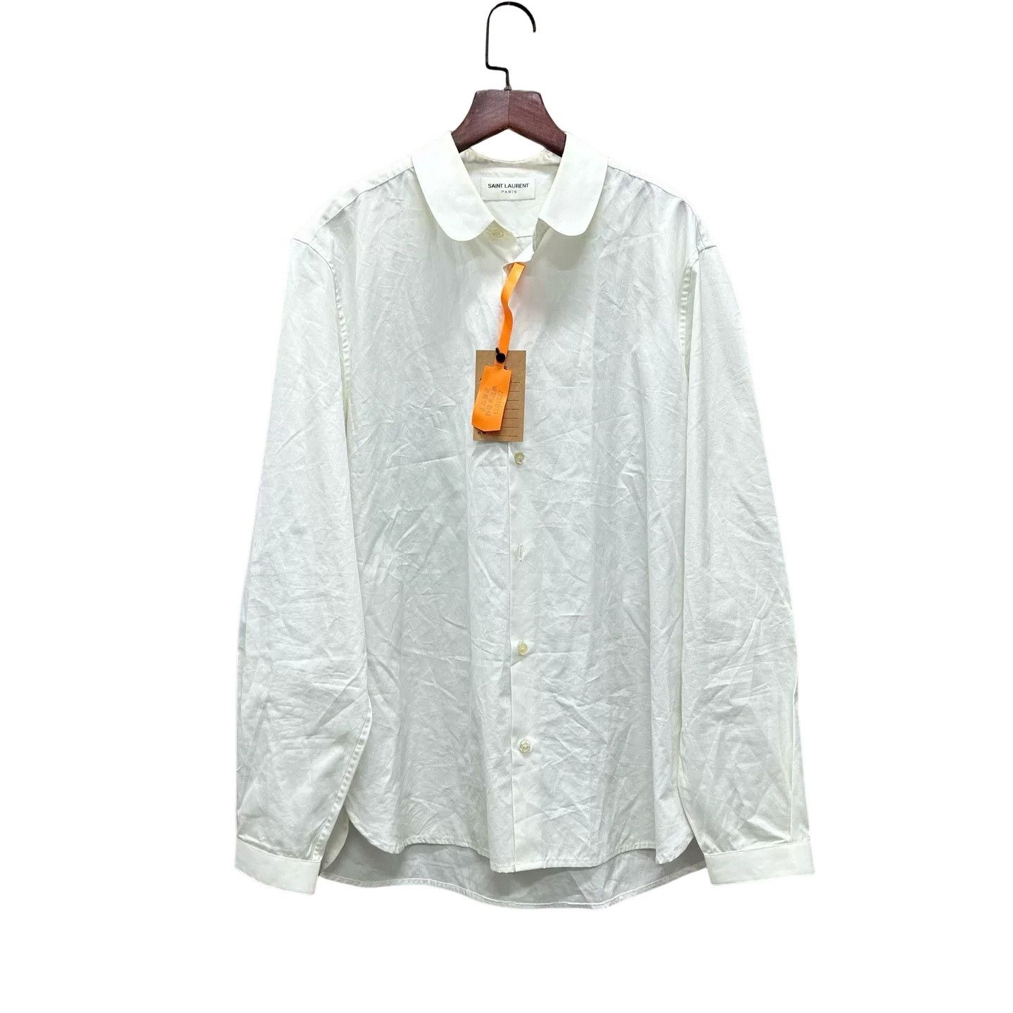 Saint Laurent Paris Saint Laurent White Button Up Shirt Size L Size US L / EU 52-54 / 3 - 1 Thumbnail