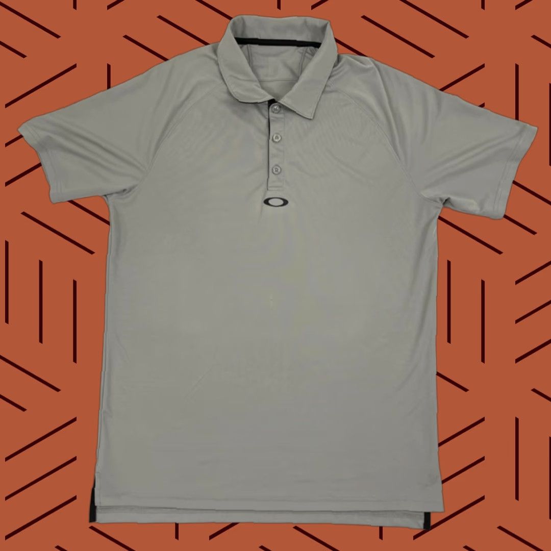 Oakley Oakley Polo Shirt Mens L Gray Hydrolix Active Performance Golf Casual Sports Logo Short Sleeve Regular Fit Polo Men Size US L / EU 52-54 / 3 - 1 Thumbnail