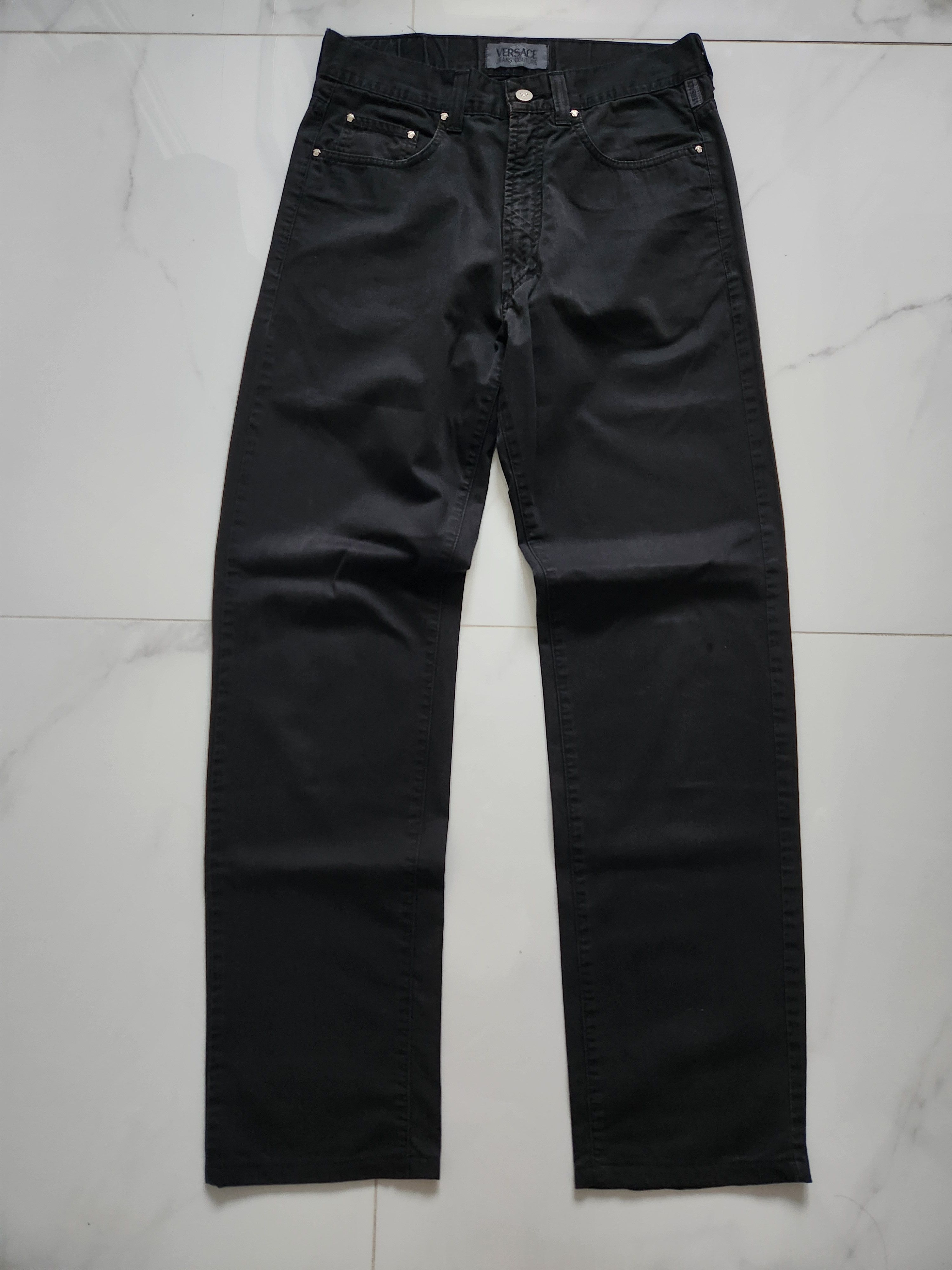 Versace Jeans Couture Versace Black Straight Jeans Size US 30 / EU 46 - 1 Thumbnail