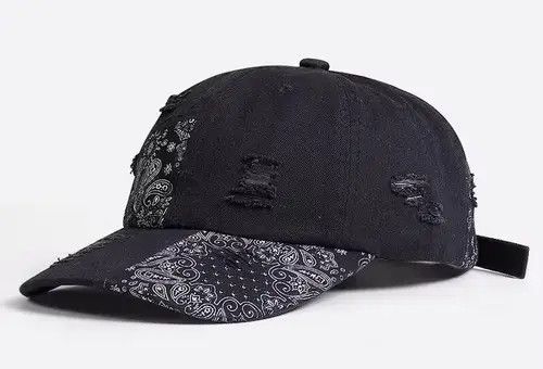 Other Y2k paisley bandana patchwork distressed cap baseball Size ONE SIZE - 2 Thumbnail