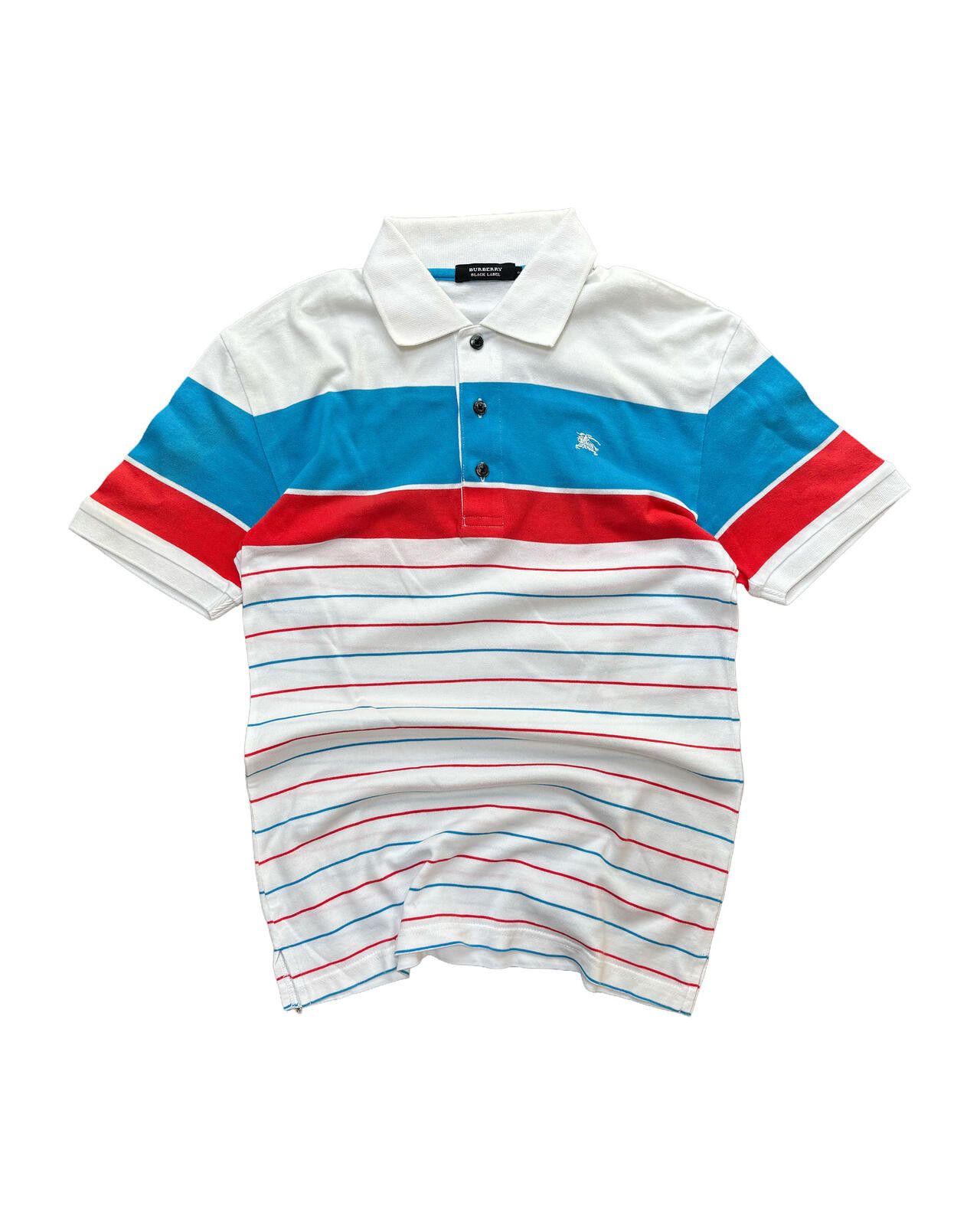 Burberry Burberry Black Label Striped Polo Shirt Logo S Size US S / EU 44-46 / 1 - 1 Thumbnail