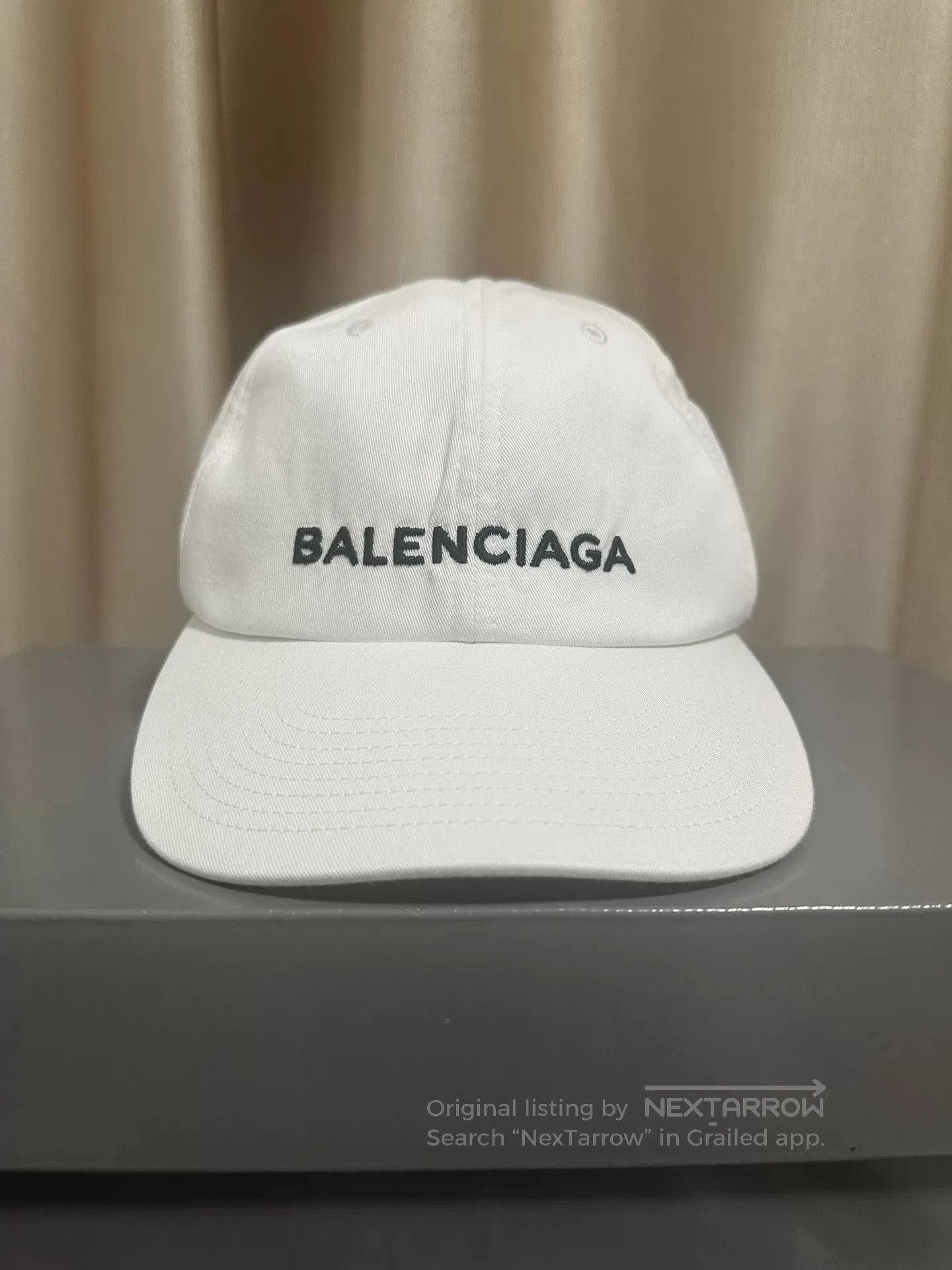 Balenciaga balenciaga embroidered logo baseball cap white. Size ONE SIZE - 1 Thumbnail