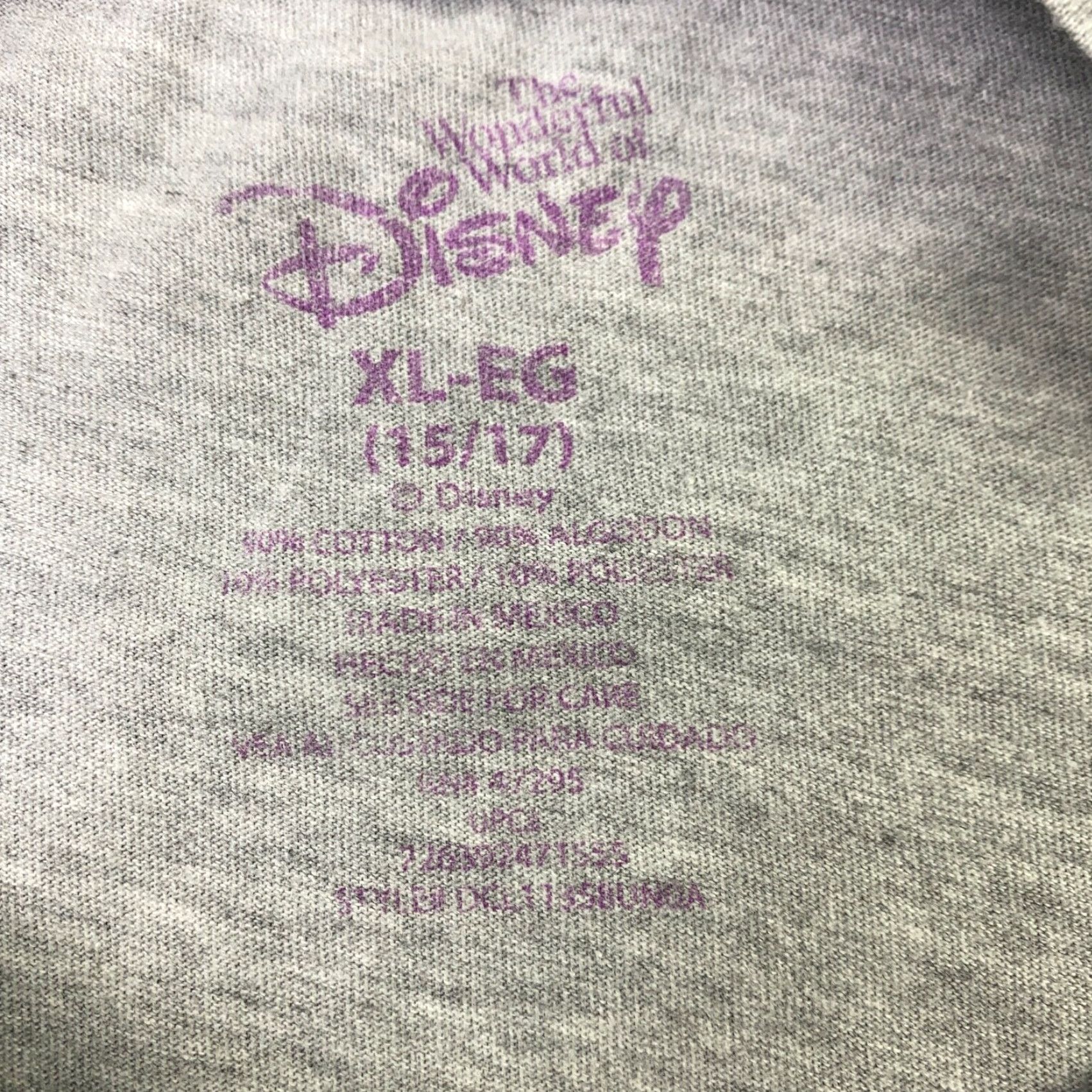 Disney Disney Shirt XL Gray Womens Juniors Casual Travel Cotton Jersey Round Neck Short Sleeve Basic 15/17 90s? Wait not. Size XL / US 12-14 / IT 48-50 - 4 Thumbnail