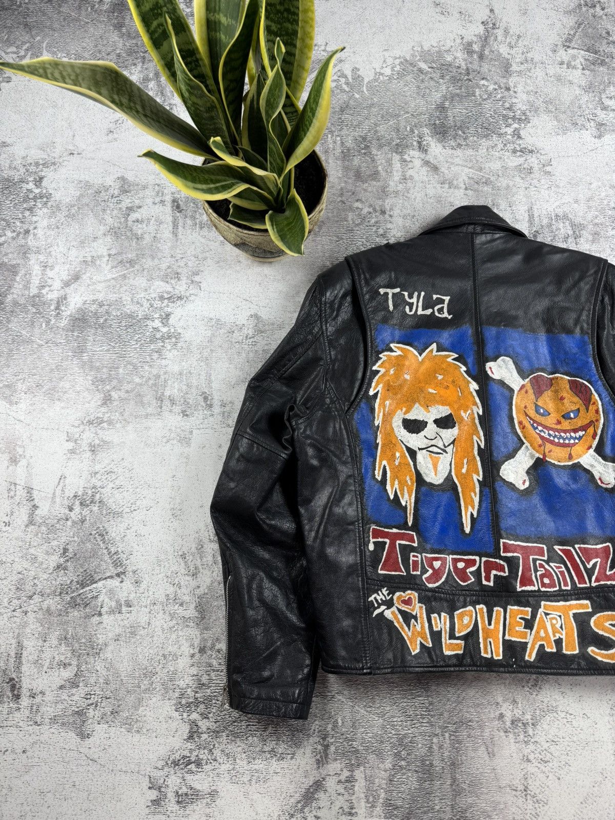 Genuine Leather Tyla Tiger Tailz Wildhearts Punk Real Racing Custom Jacket Size US M / EU 48-50 / 2 - 3 Thumbnail