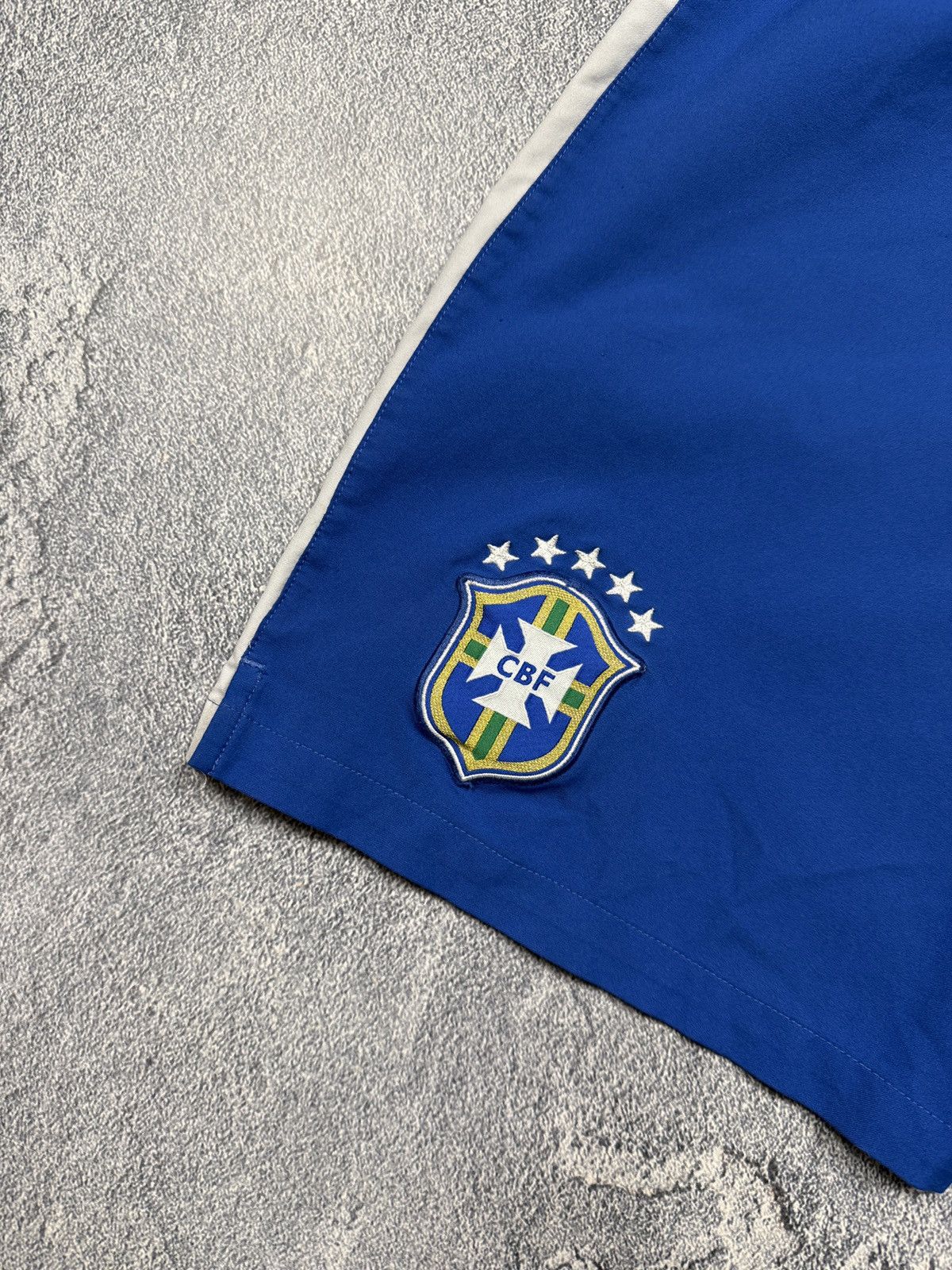 Nike Nike Brazil Football Shorts Mens Athletic Soccer Blue Size US 32 / EU 48 - 3 Thumbnail