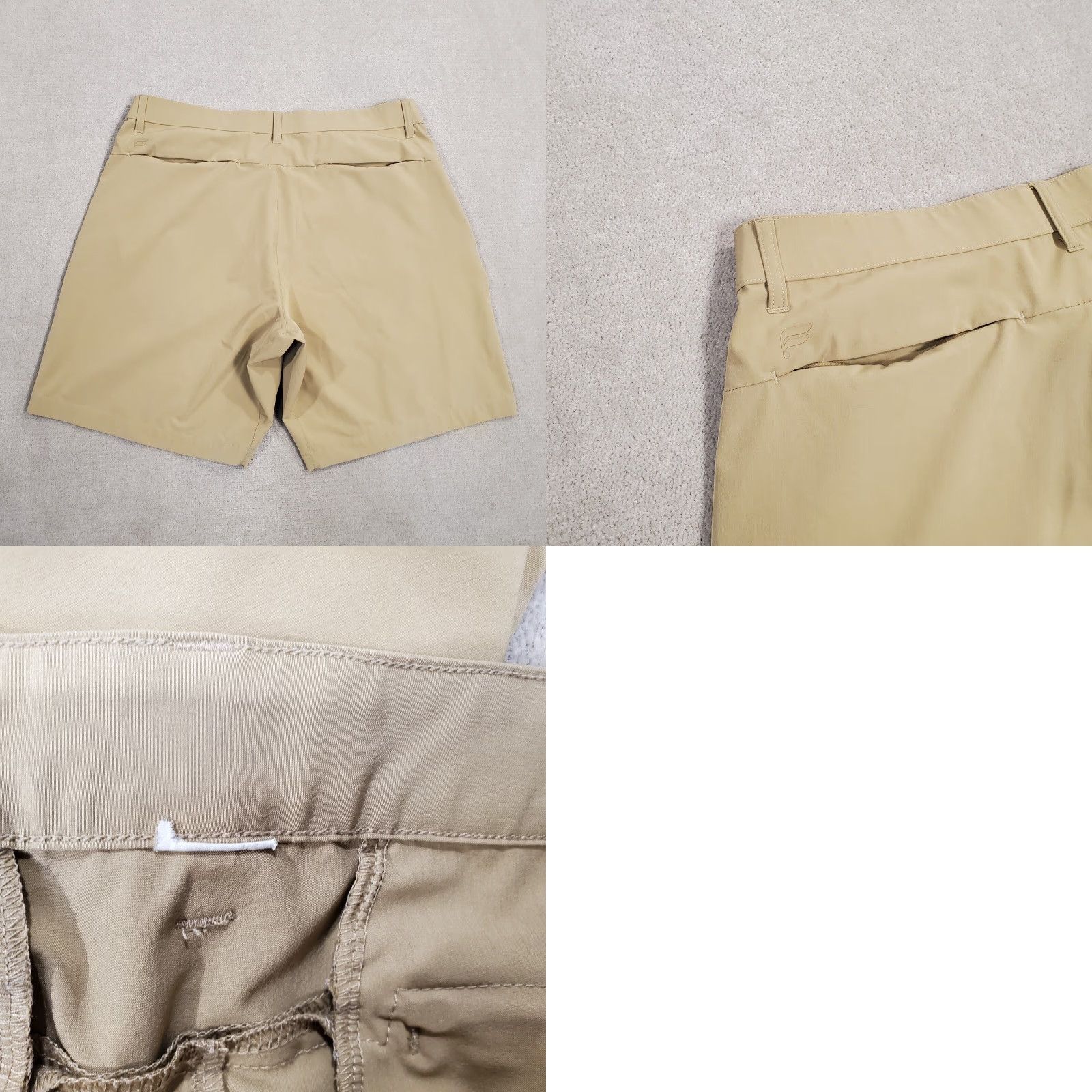 Fabletics Fabletics Shorts Mens 33 Beige Chinos Performance Lightweight Solid Logo active outdoor casual sport mens size 33 beige logo pockets regular fit Size US 33 - 8 Thumbnail