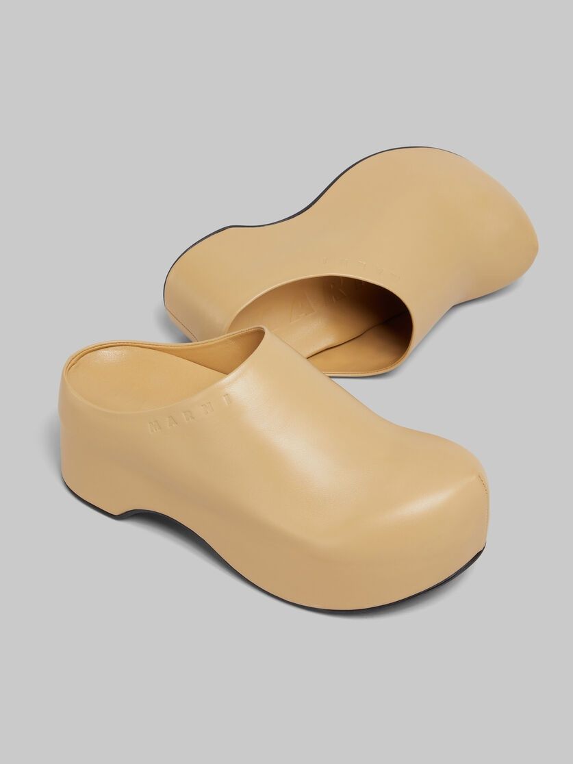 Marni o1f1d3z0126 Chunky Sabot Clogs in Beige Size US 8 / IT 38 - 4 Thumbnail