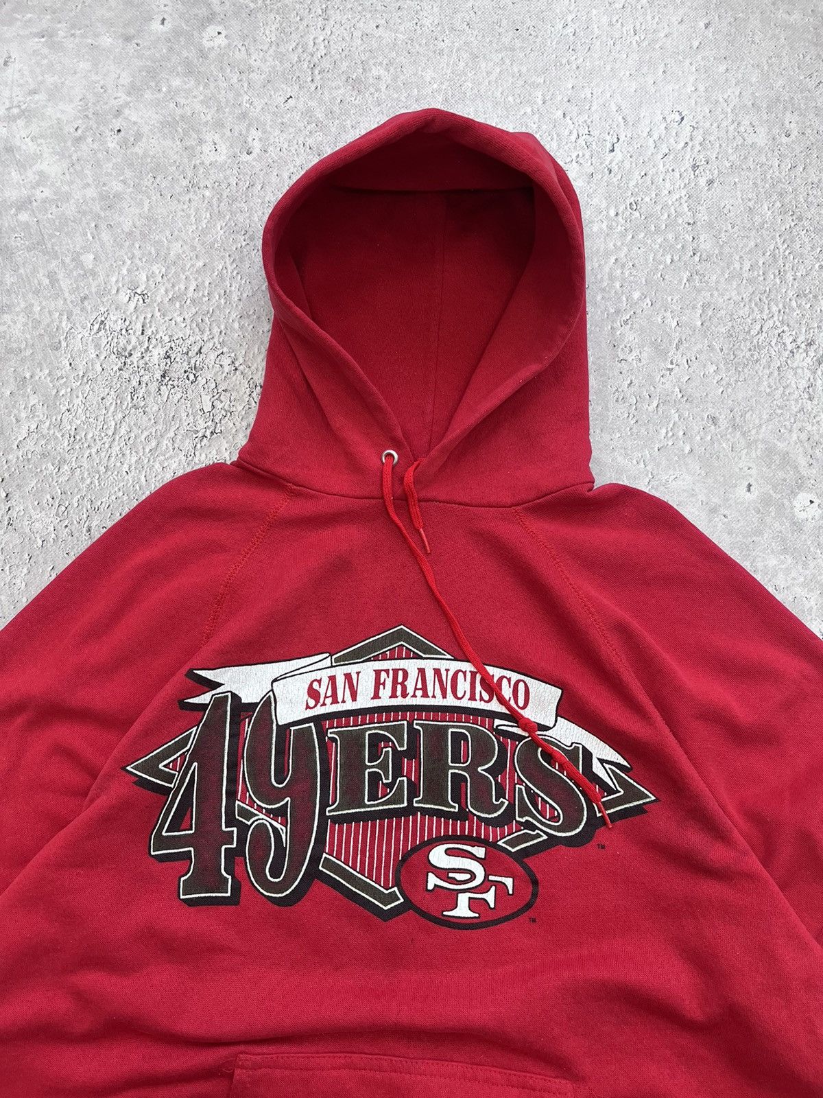 NFL × Vintage Vintage 90's Red San Francisco 49ers Sports Hoodie Size XL Size US XL / EU 56 / 4 - 3 Thumbnail