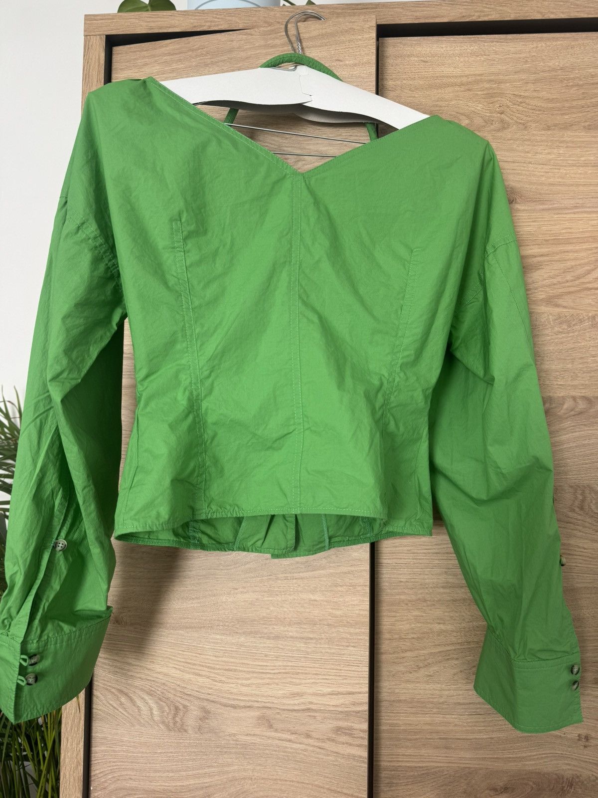 Nanushka Nanushka tami cotton poplin halterneck top Size XS / US 0-2 / IT 36-38 - 2 Thumbnail