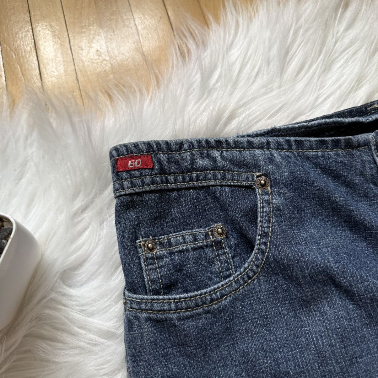 Miss Sixty 📌 Vintage Miss Sixty Flared Washed 00s Low Rice Jeans Size 31" - 5 Thumbnail