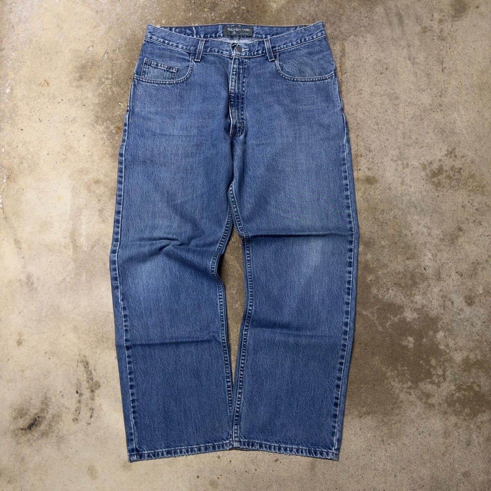 Levi's Levi's Silvertab Baggy Wide Leg Skater Jeans ERD Grunge Size US 34 / EU 50 - 2 Thumbnail