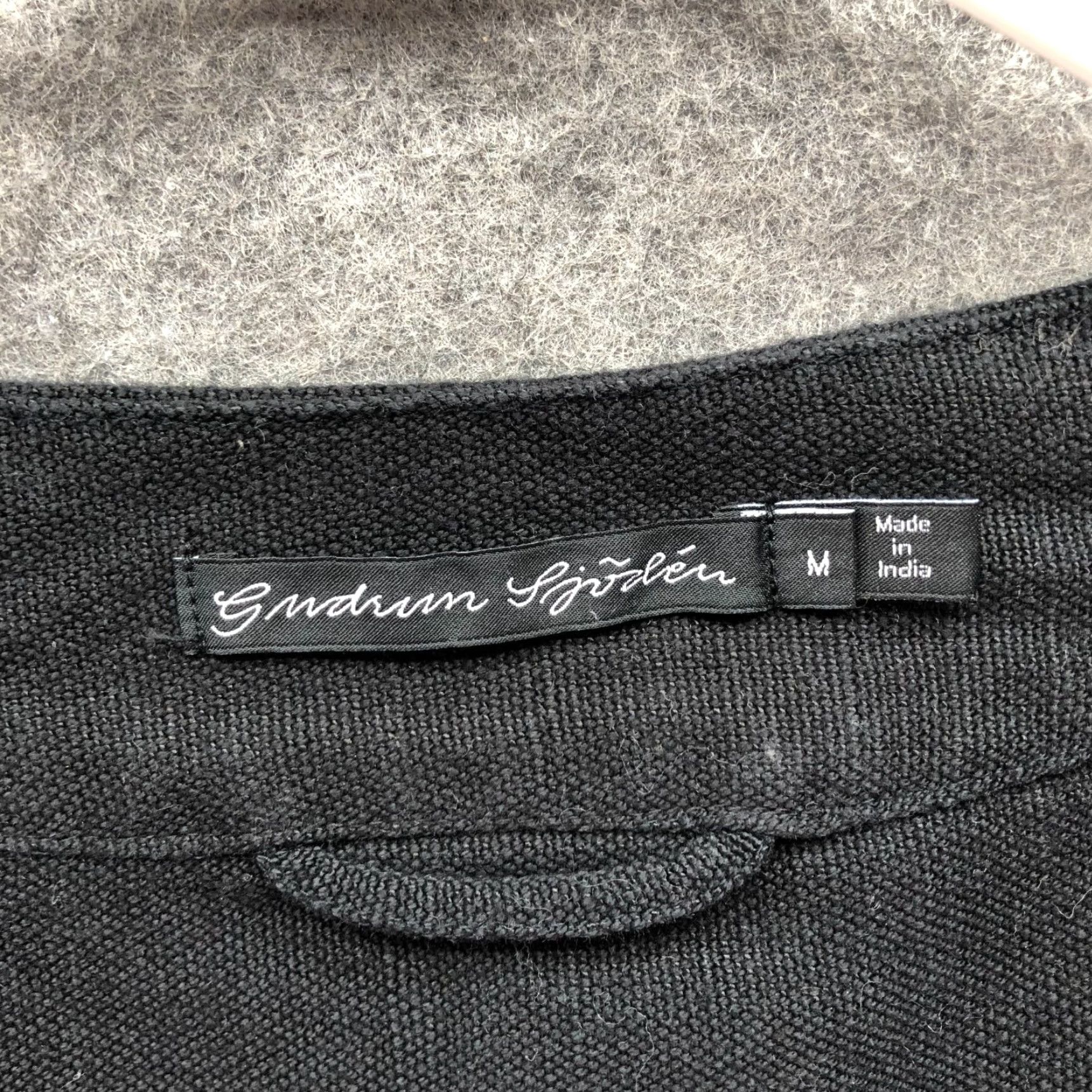 Vintage Gudrun Sjödé Cotton Linen Cardigan Jacket Womens M Embroidered Black Kimono Size M / US 6-8 / IT 42-44 - 5 Thumbnail