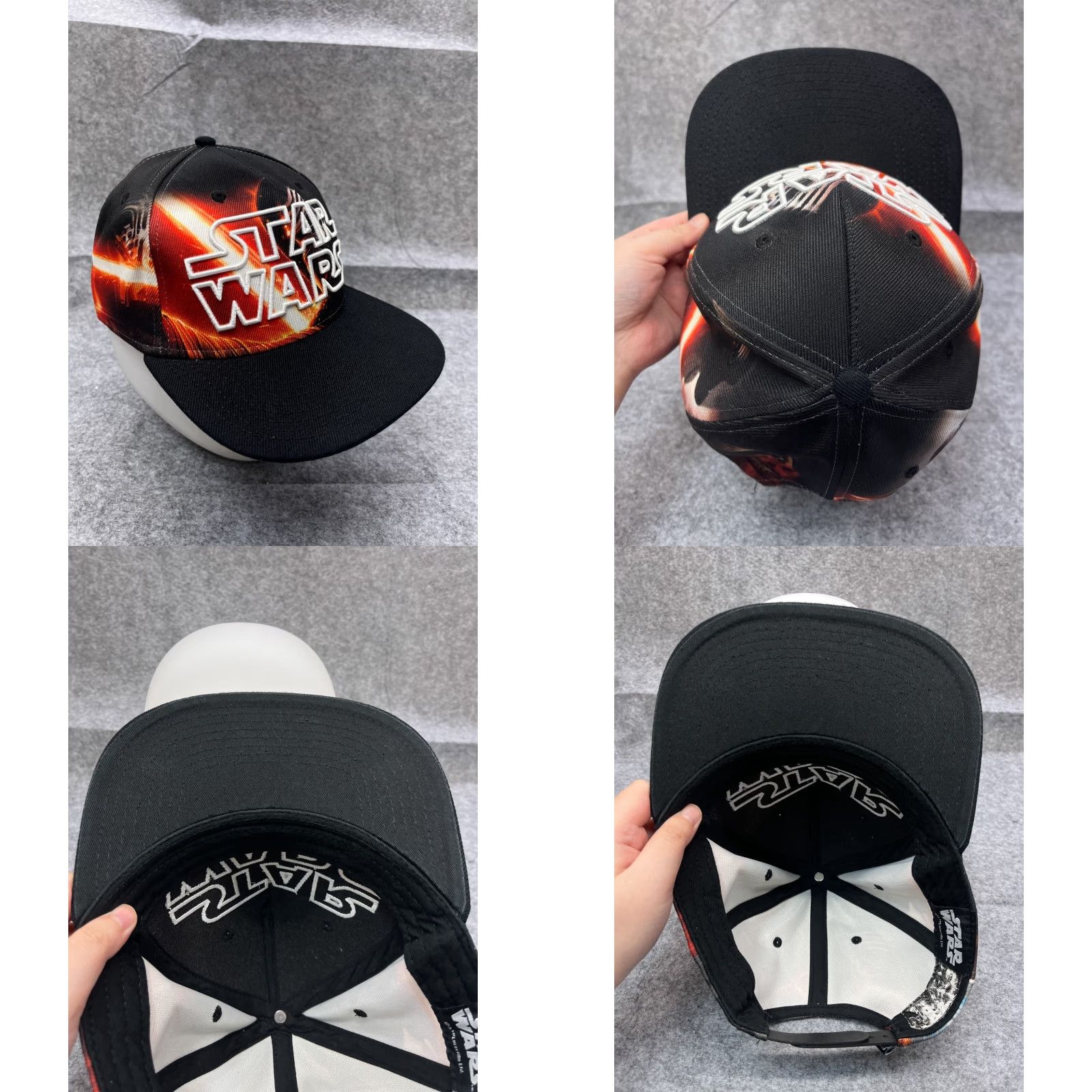 Star Wars Star Wars Kylo Ren Hat Snap Back Adult One Size Black Cotton Movie Size ONE SIZE - 8 Thumbnail