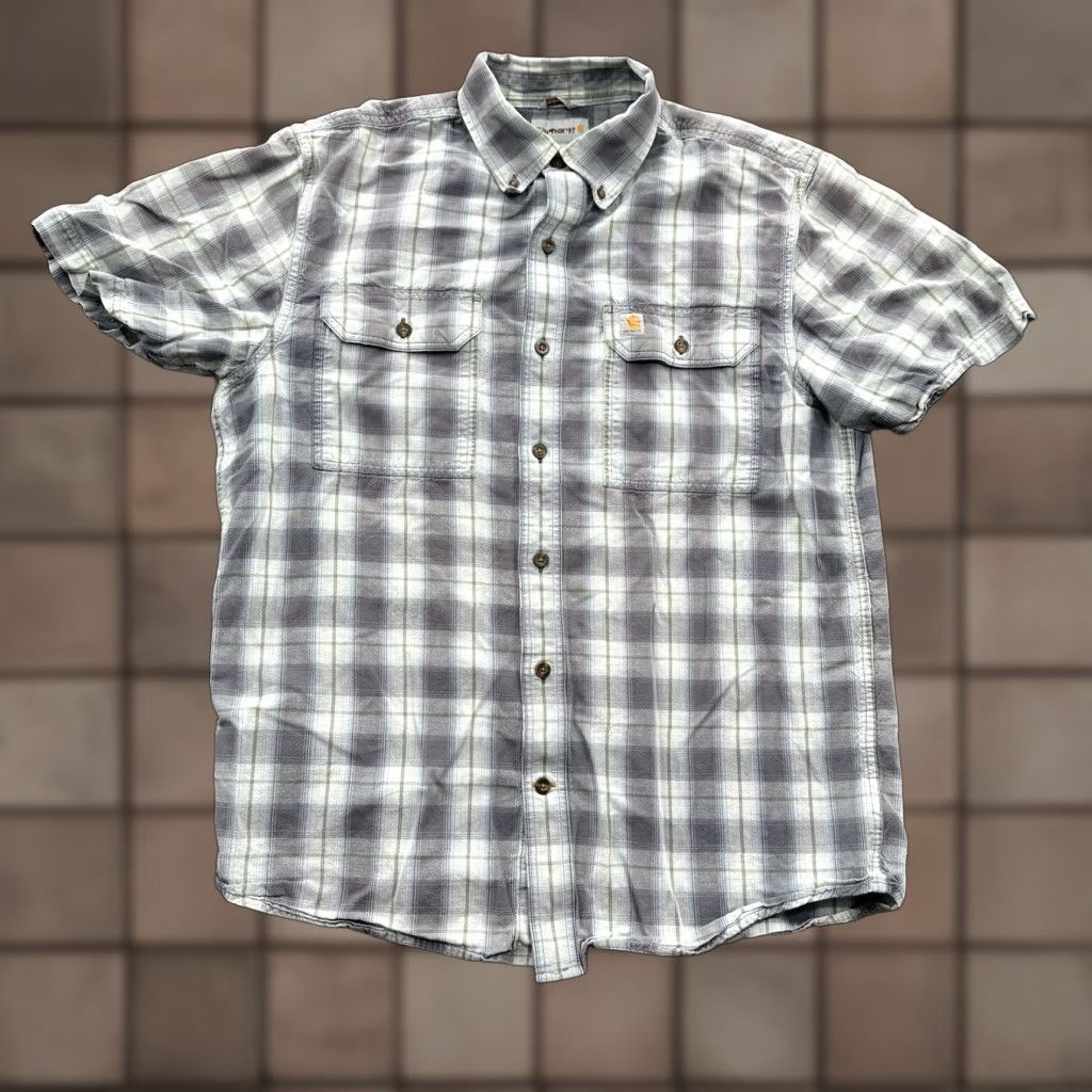 Carhartt Carhartt Shirt Men Medium Plaid Short Sleeve Button-Up Workwear Outdoor Size US M / EU 48-50 / 2 - 1 Thumbnail