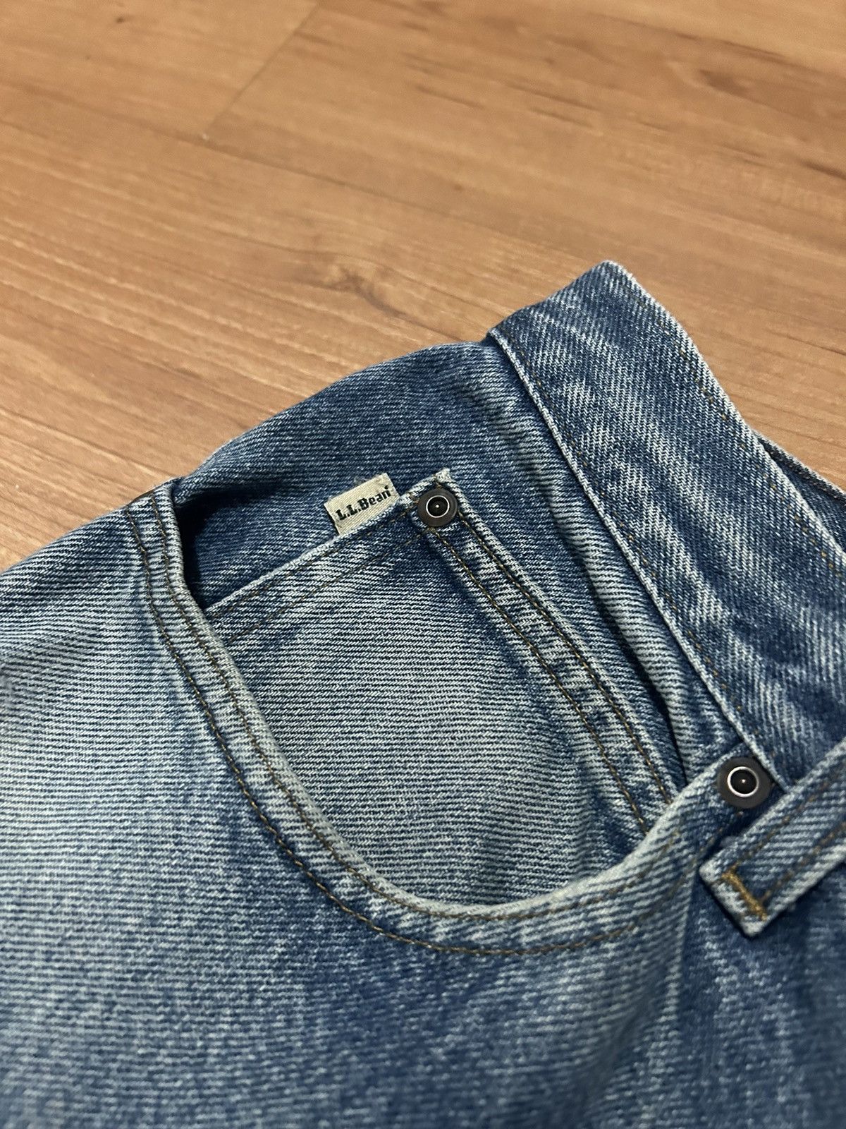 L.L. Bean × Vintage Crazy Faded Vintage L.L.Bean Denim Size US 34 / EU 50 - 6 Thumbnail
