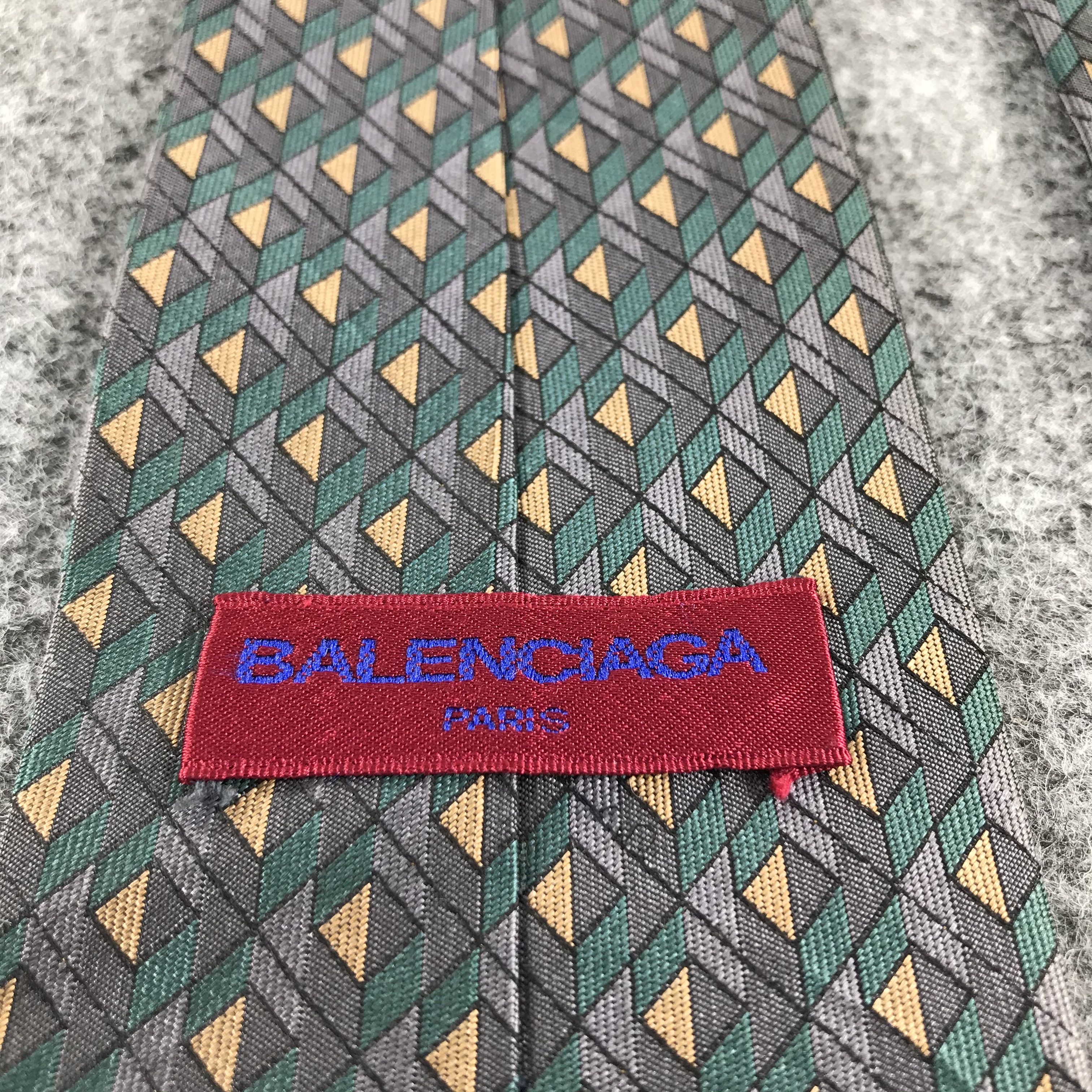 Vintage Vintage BaLENCiaga Silk Neck Ties T27 Size ONE SIZE - 6 Thumbnail