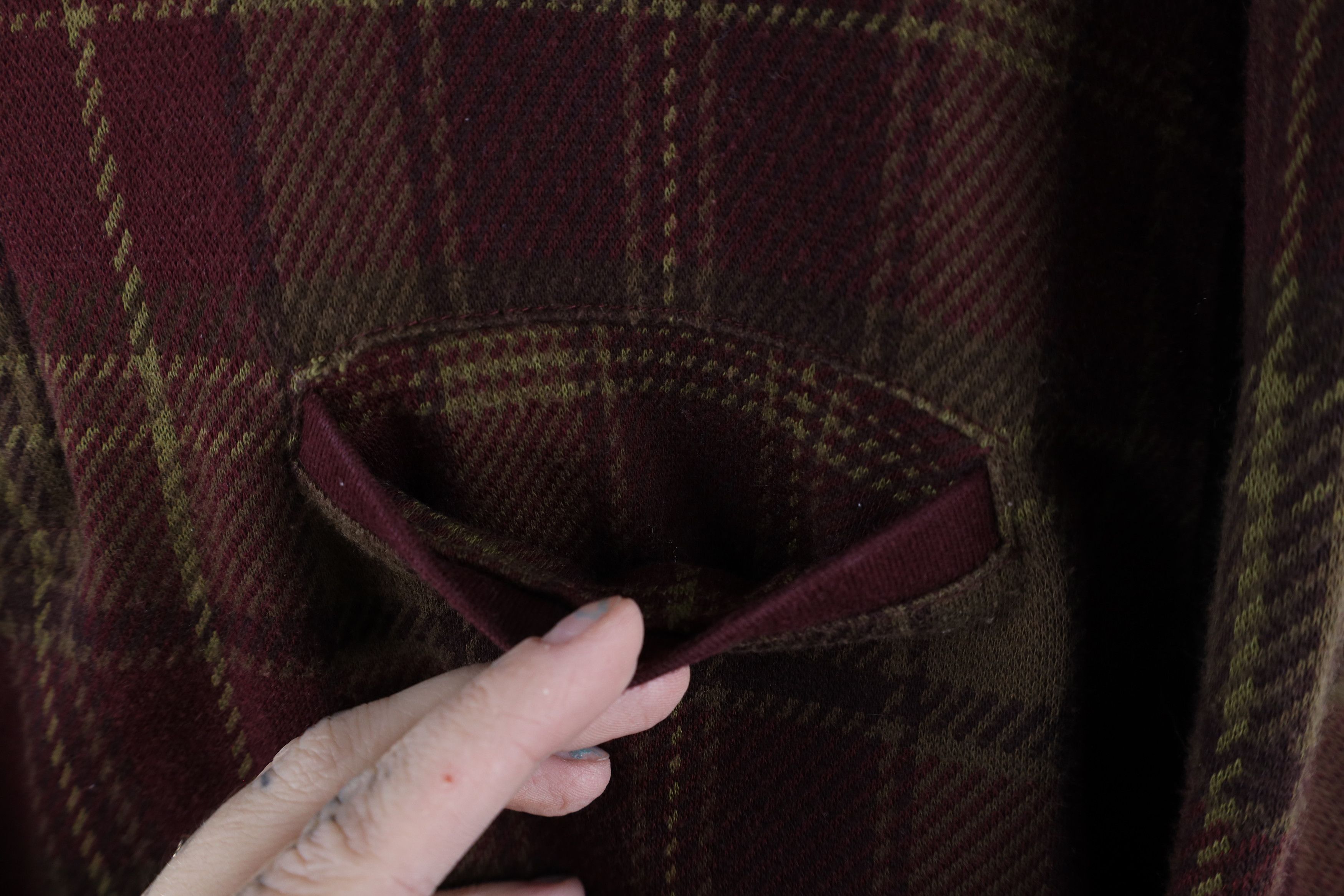 Vintage Vintage 90s Streetwear Heavyweight Long Sleeve Polo Plaid Size US L / EU 52-54 / 3 - 4 Thumbnail
