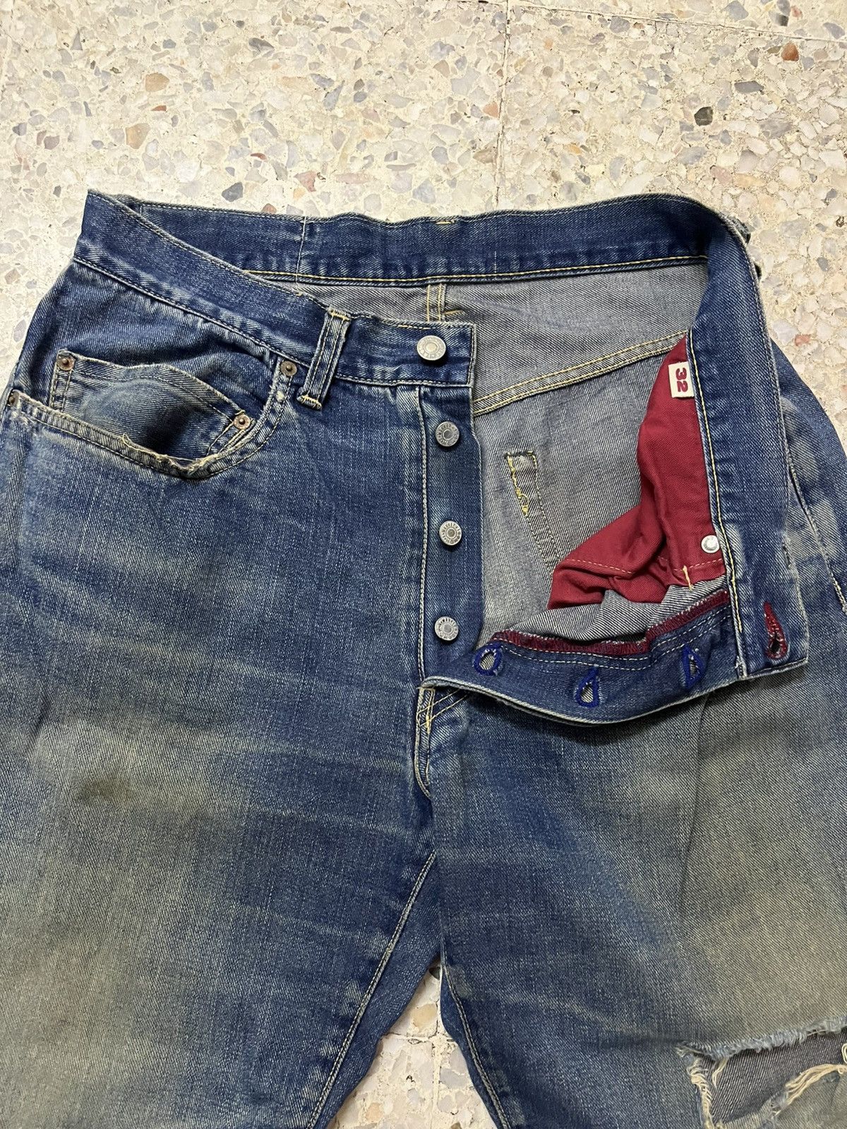 Vintage Vintage HR market redline selvedge distressed denim Size US 32 / EU 48 - 9 Thumbnail