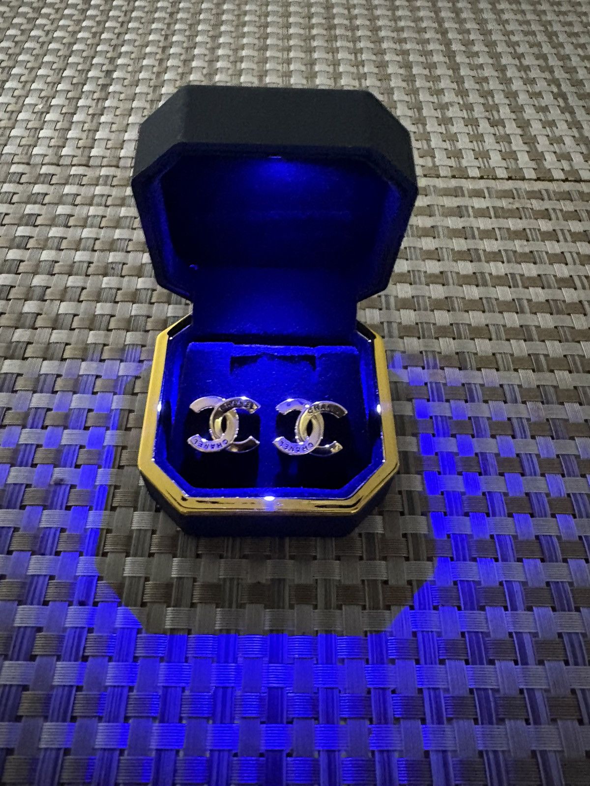 Chanel Chanel Vintage Gold Plated Stud Earrings Size ONE SIZE - 1 Thumbnail