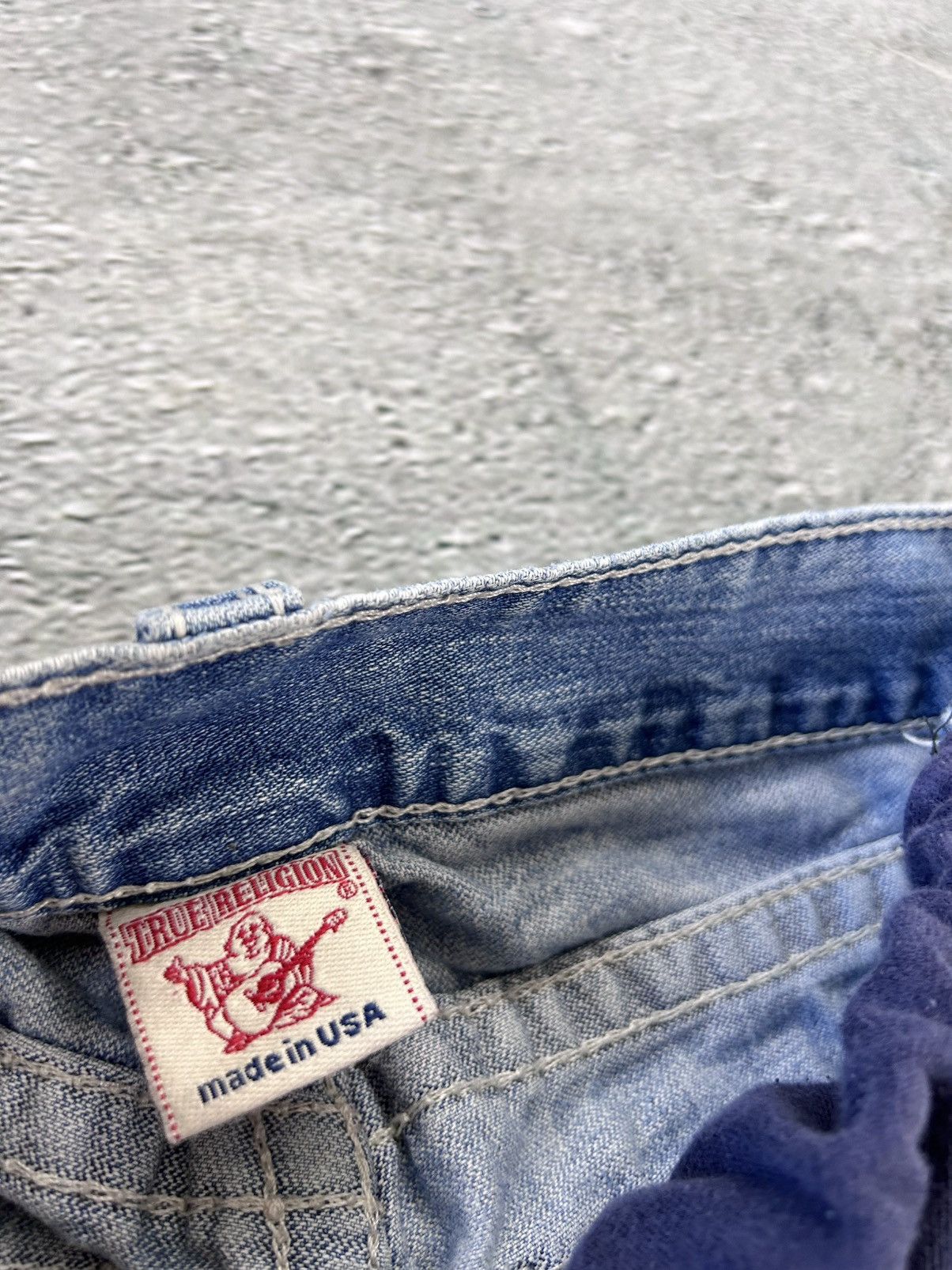 True Religion True Religion baby blue jeans white stitching Y2K bootcut Size US 32 / EU 48 - 12 Thumbnail