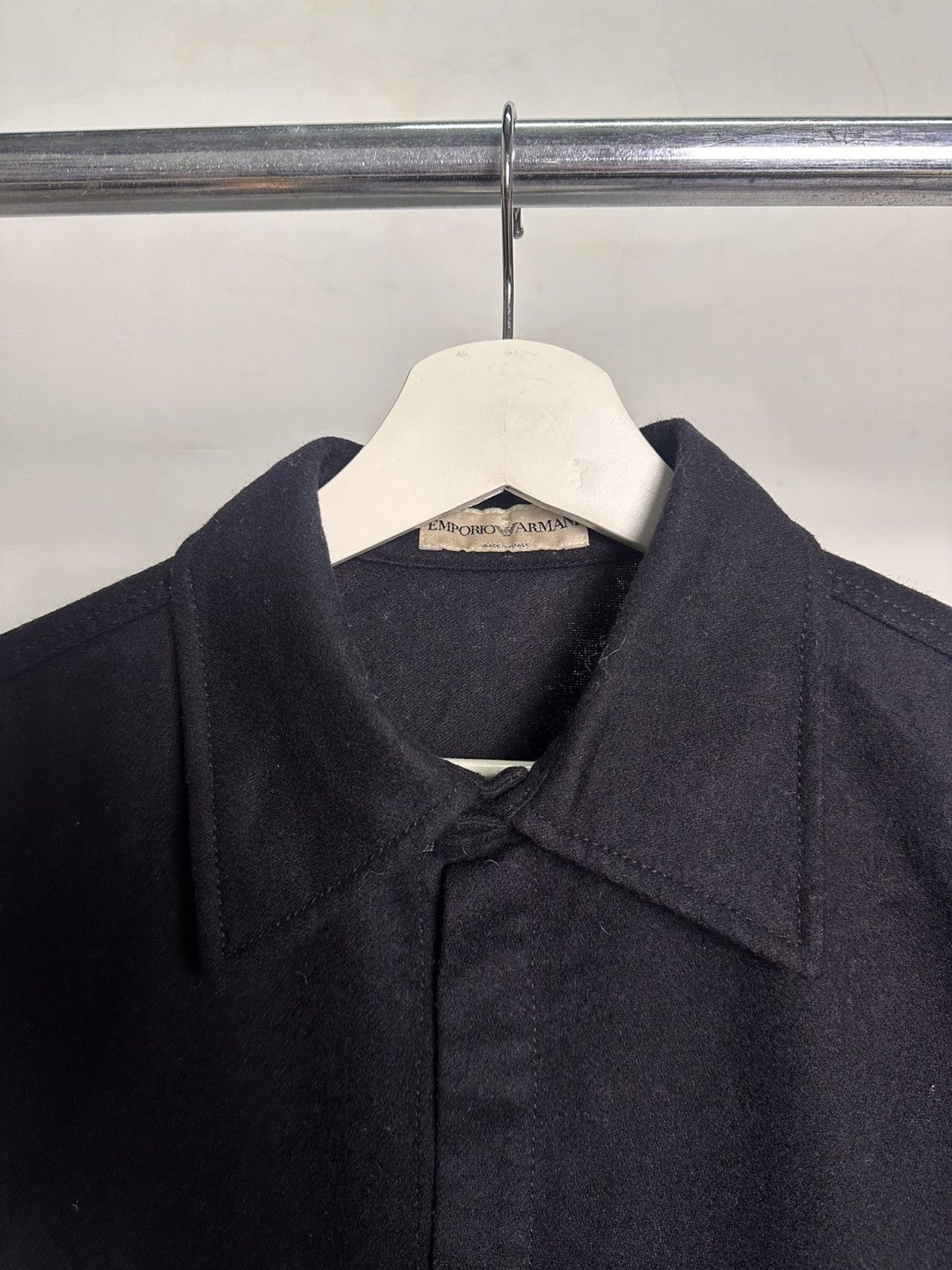 Emporio Armani Emporio Armani Wool Cashmere Button-Up Shirt Jacket Size US M / EU 48-50 / 2 - 2 Thumbnail