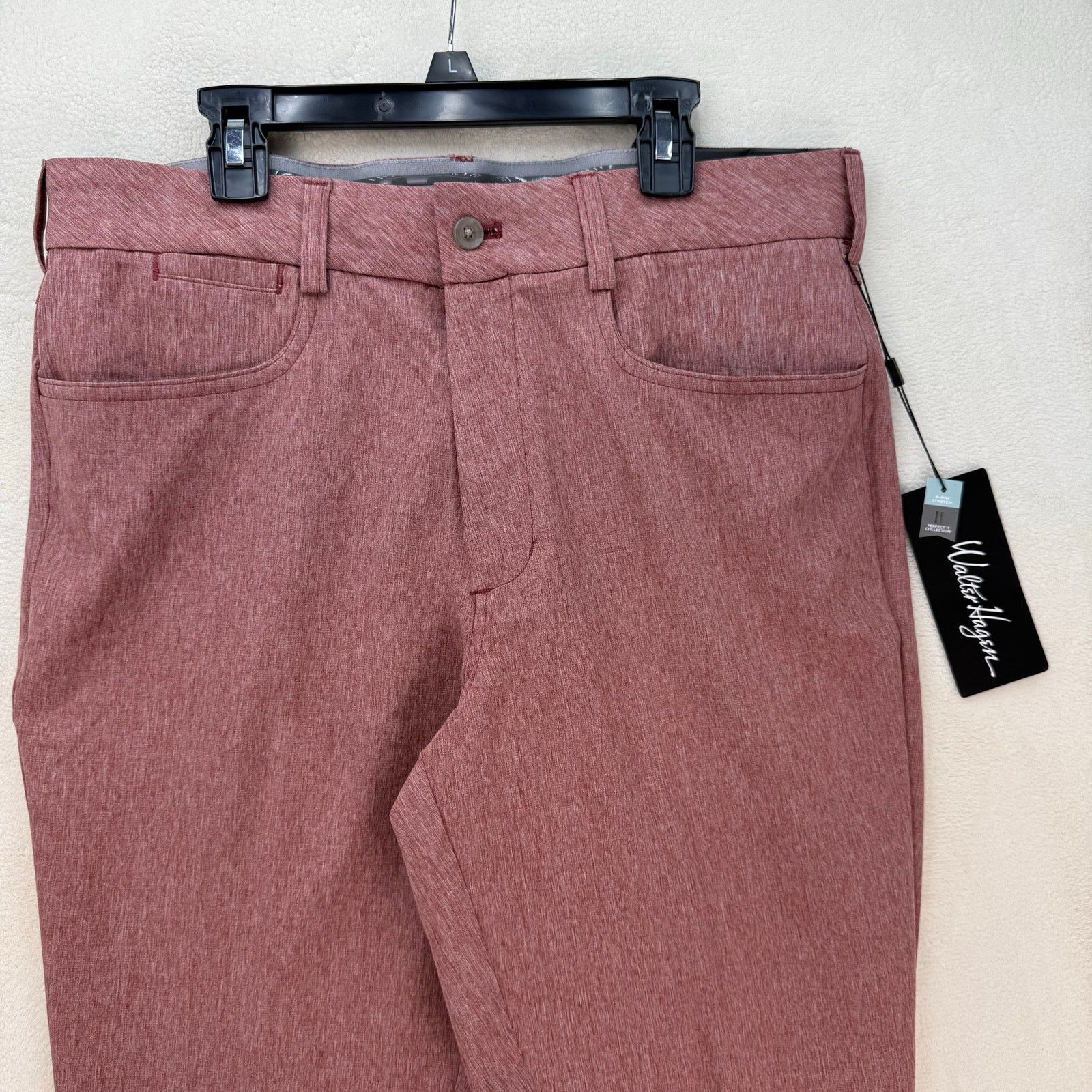 Walter Steiger WALTER HAGEN MEN'S 32X30 NEW MAROON PERFECT 11 GOLF PANTS Size US 32 / EU 48 - 3 Thumbnail