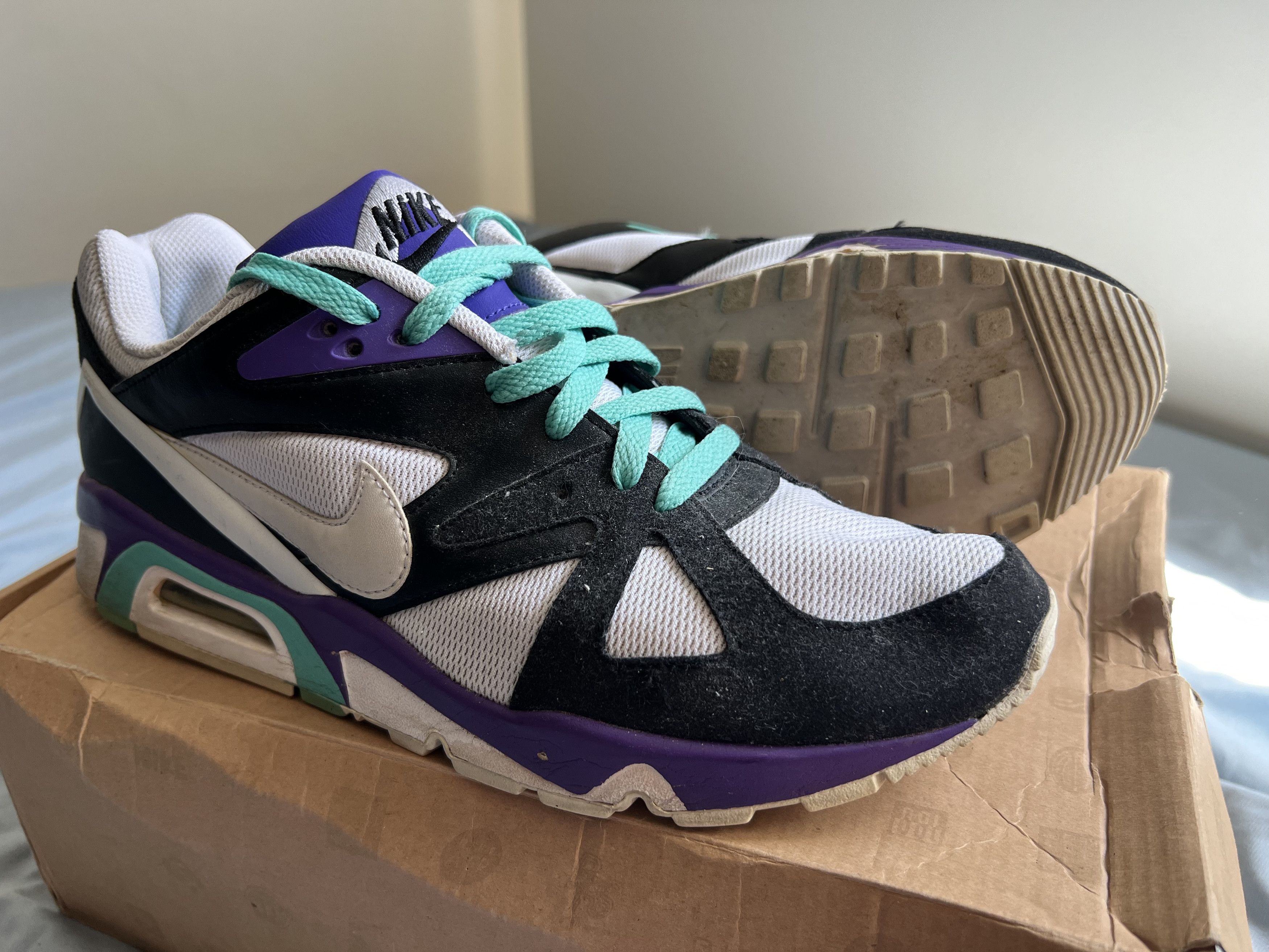 Nike Nike Air Structure Triax 91 Black/White/Mint/Purple (2009) Size US 10 / EU 43 - 1 Thumbnail