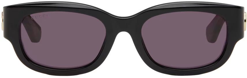 Gucci Gucci Black & Red Specialized Fit Oval Sunglasses Size ONE SIZE - 2 Thumbnail