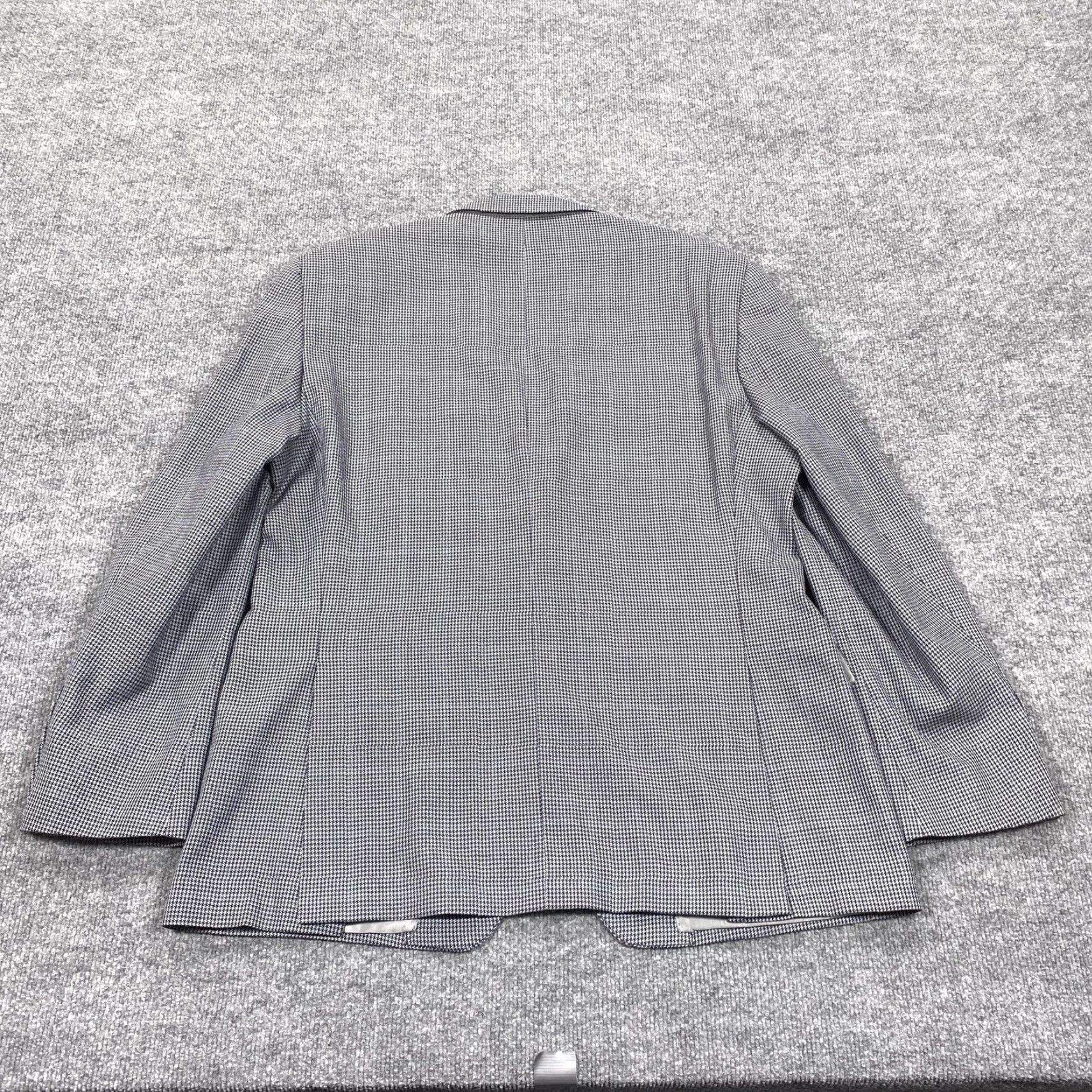 Ralph Lauren VINTAGE Ralph Lauren Blazer Mens 44R Gray Silk Wool Check Sport Coat Made Canada Size 44R - 6 Thumbnail